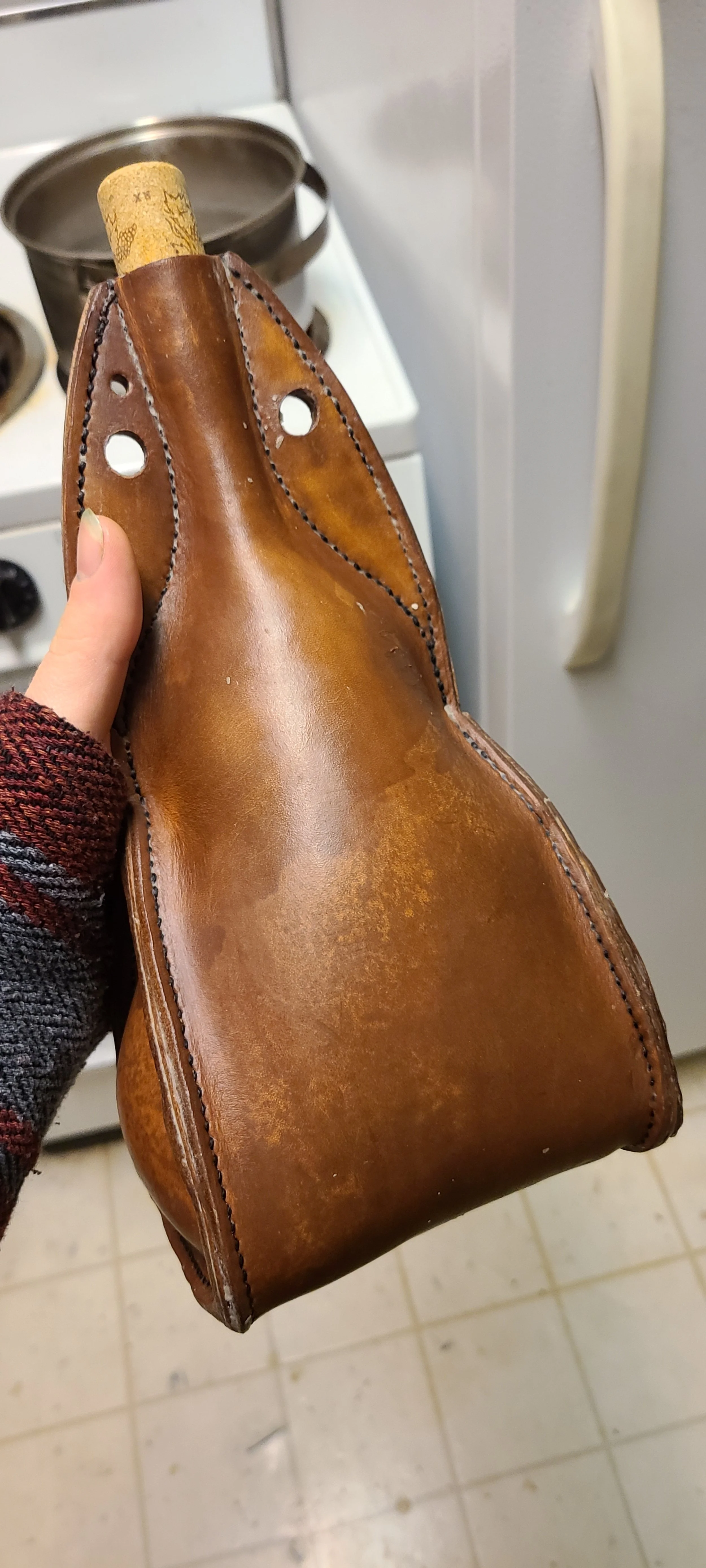 After waxing, first try was a little uneven