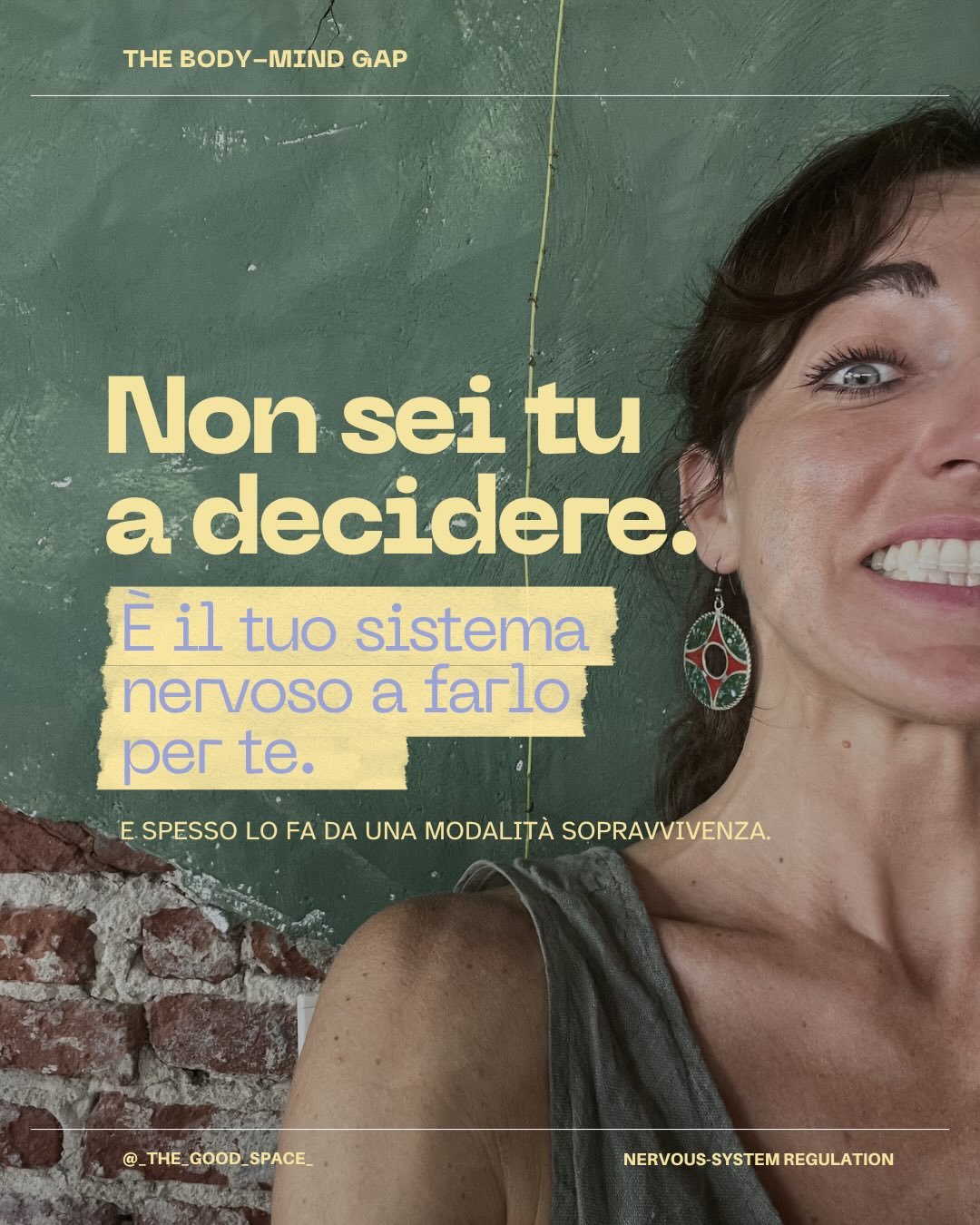 Il tuo sistema nervoso non &egrave; un nemico. Ma se &egrave; in sovraccarico, sta prendendo decisioni al posto tuo &mdash; e probabilmente non lo sai.

Ho creato un test gratuito per aiutarti a vedere esattamente come sta funzionando il tuo sistema 
