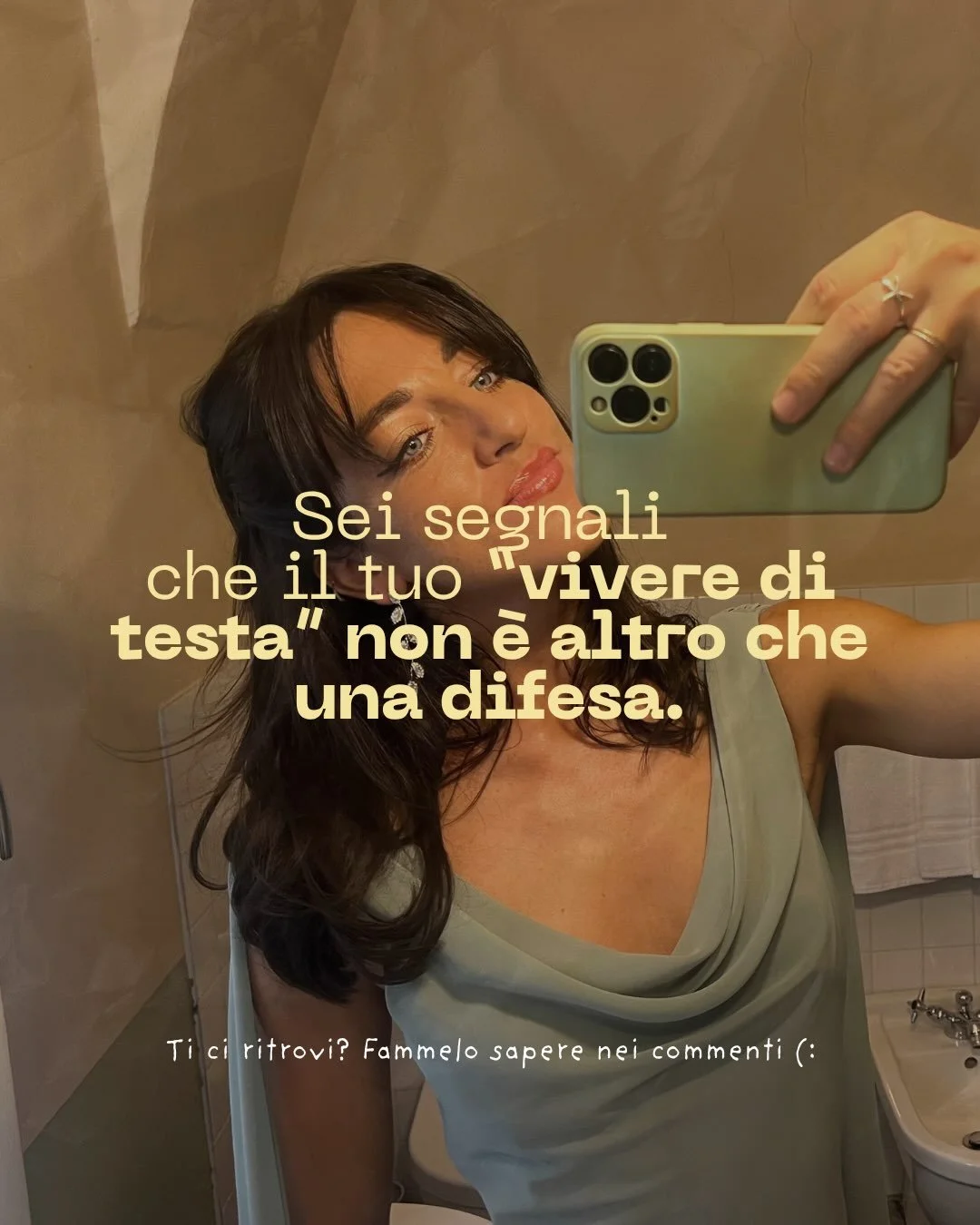 Vivere di testa non &egrave; un difetto di carattere ma qualcosa che si impara  col tempo.

In un qualche momento della tua vita, sentire &egrave; diventato troppo pericoloso. Quindi invece che farlo, per proteggerti hai incominciato a rimanere sempr
