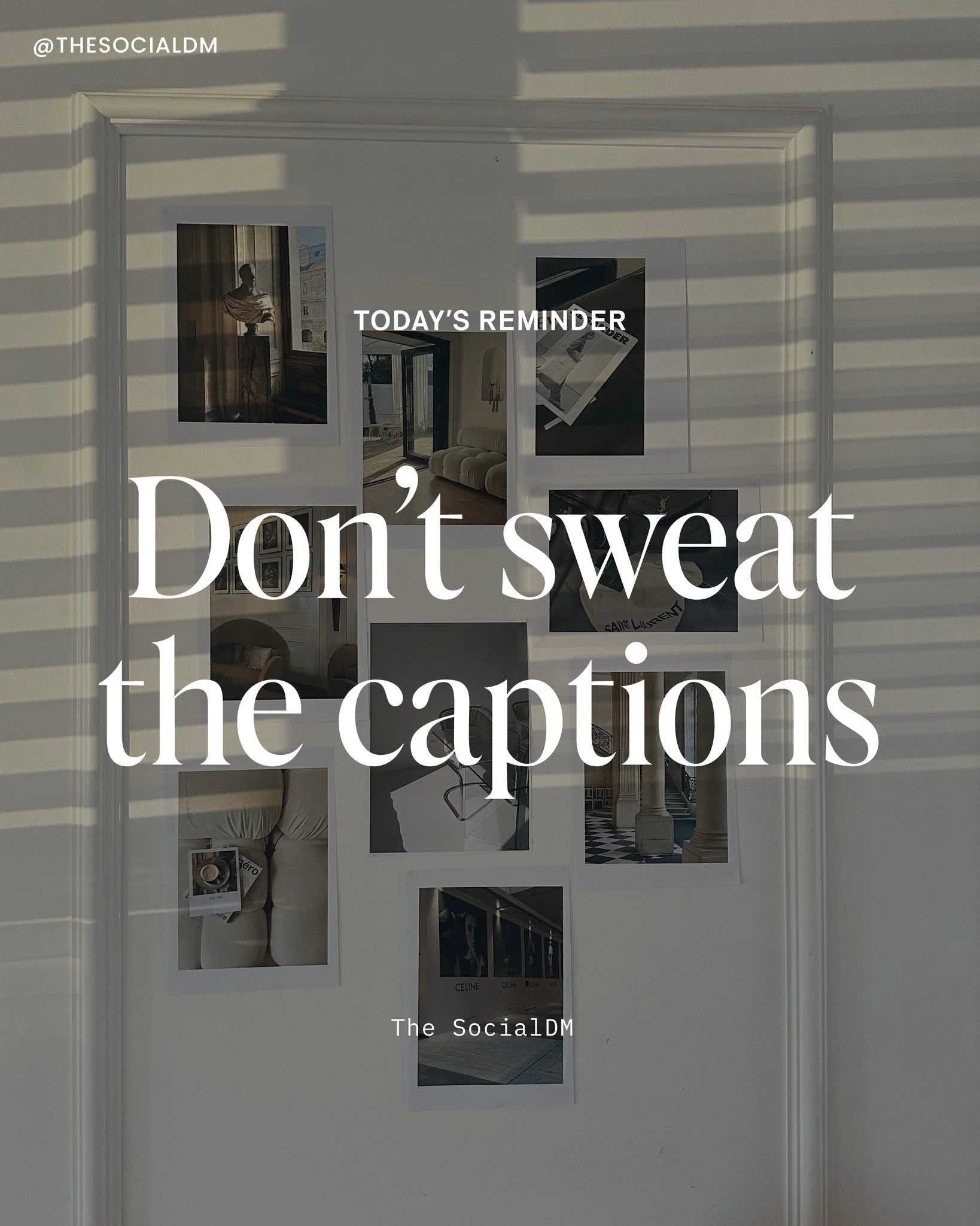 &ldquo;Sound different. Scroll better.&rdquo;

Ever notice how half the captions online sound like they were copy-pasted from the same group chat? Yeah&hellip; we don&rsquo;t do that.

At The SocialDM, we actually think before we write. Wild concept,