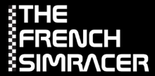 Text reading 'The French Sim Racer' in white against a black background.