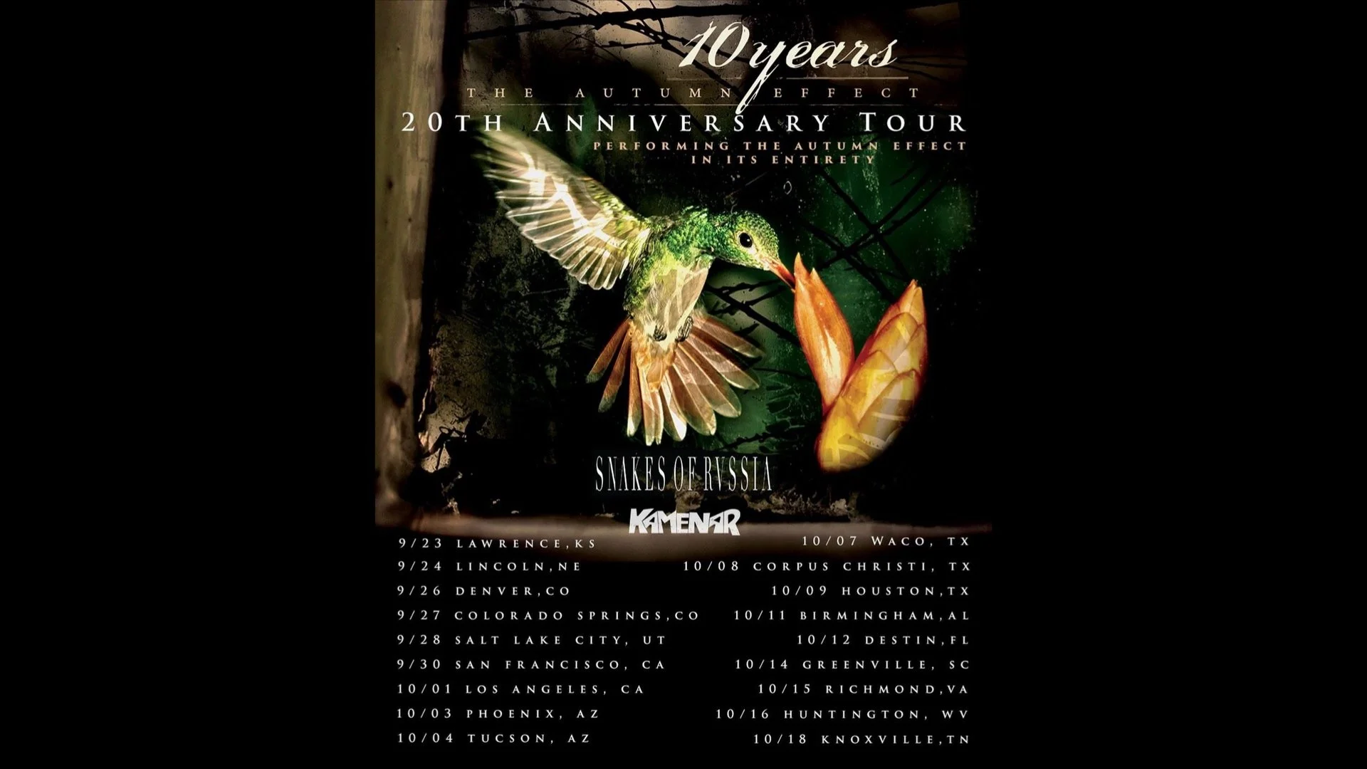 KAMENAR & 10 YEARS SET TO EMBARK ON A MONTH LONG TOUR ACROSS THE COUNTRY
