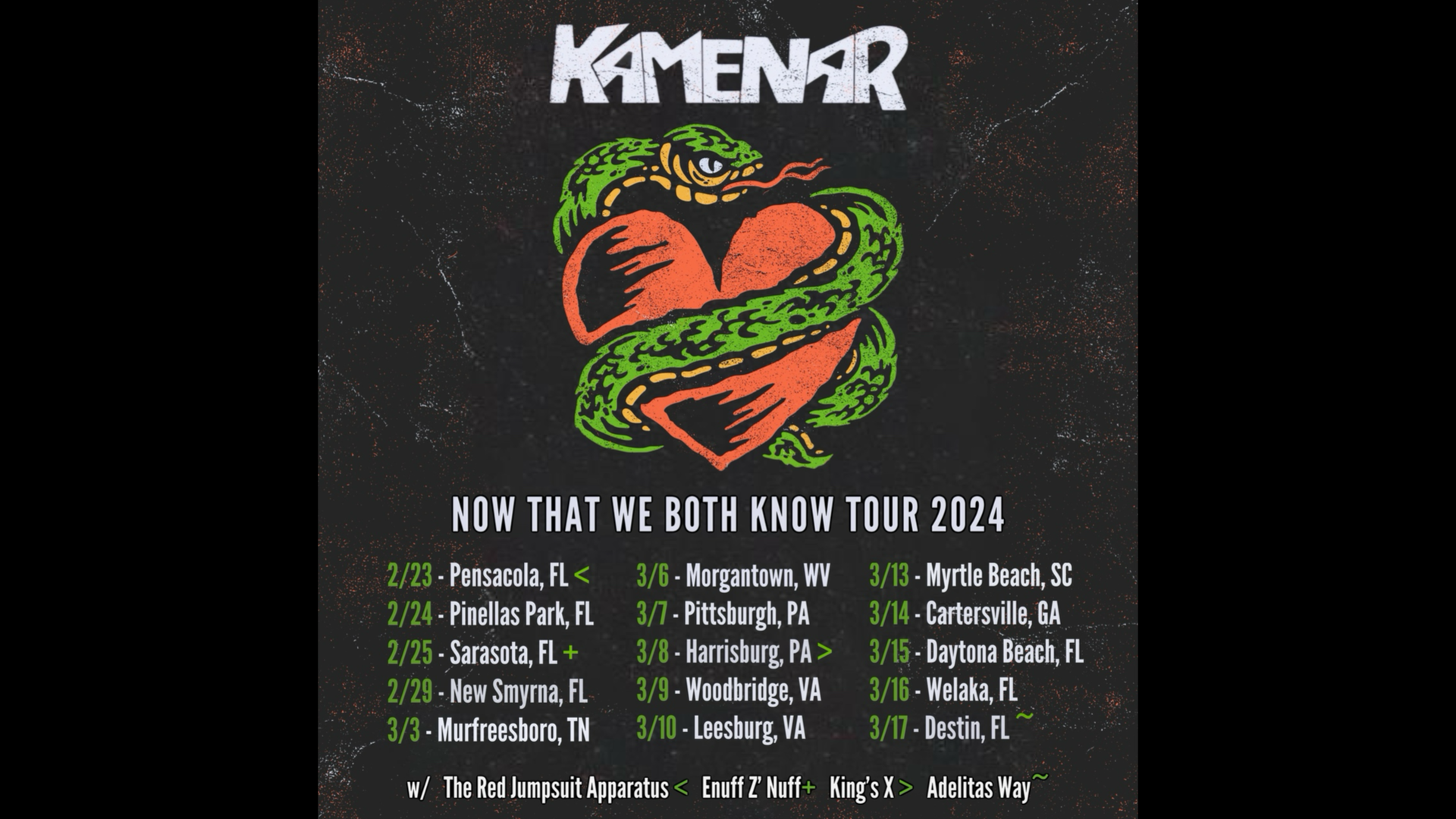 Kamenar hitting the road in support of their newest single ‘Now That We Both Know’