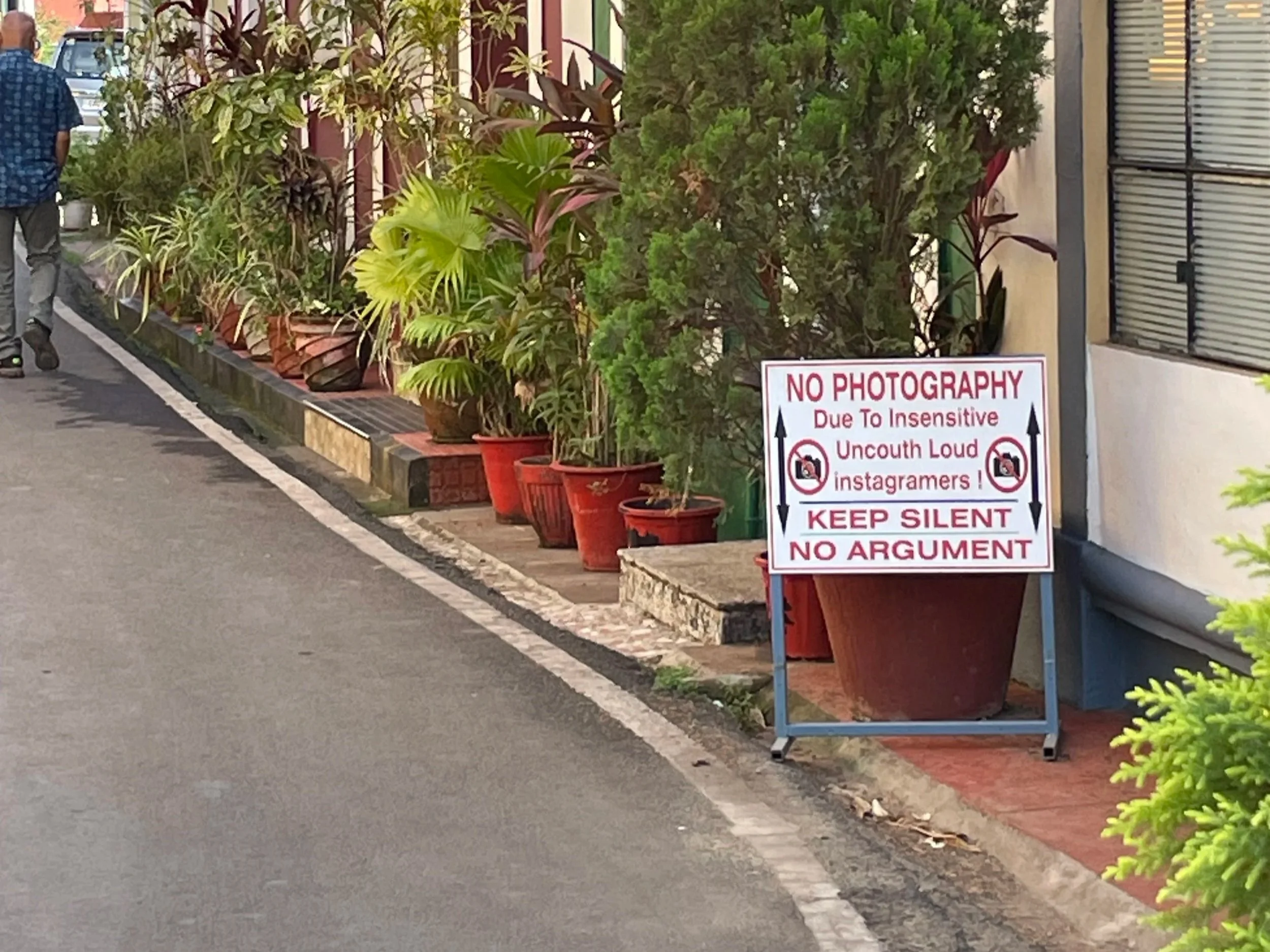 “No Argument” Residents enforcing tourist decorum