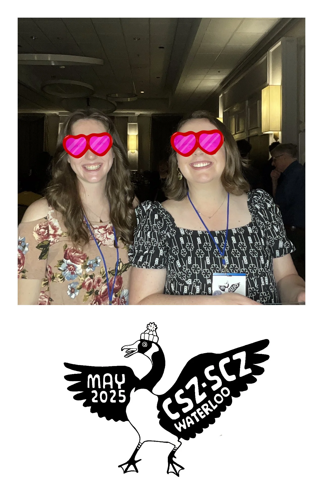 Maranda and Jackie celebrating a week of great science at the Canadian Society of Zoologists conference banquet