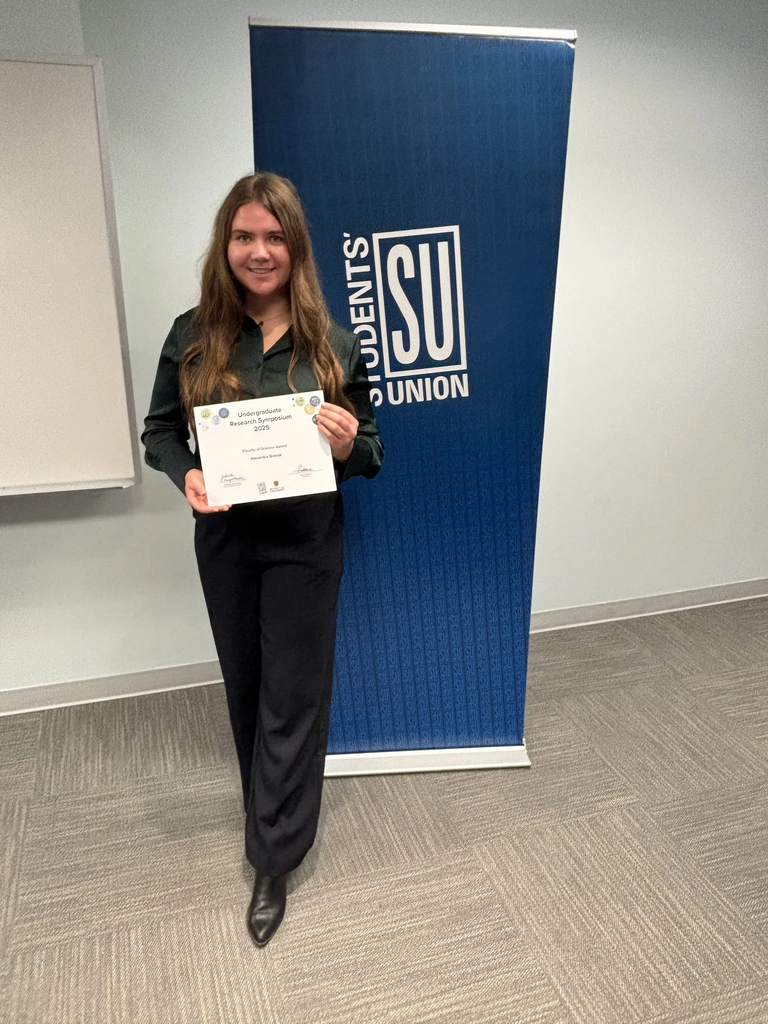 Alexandra wins award for her PURE research