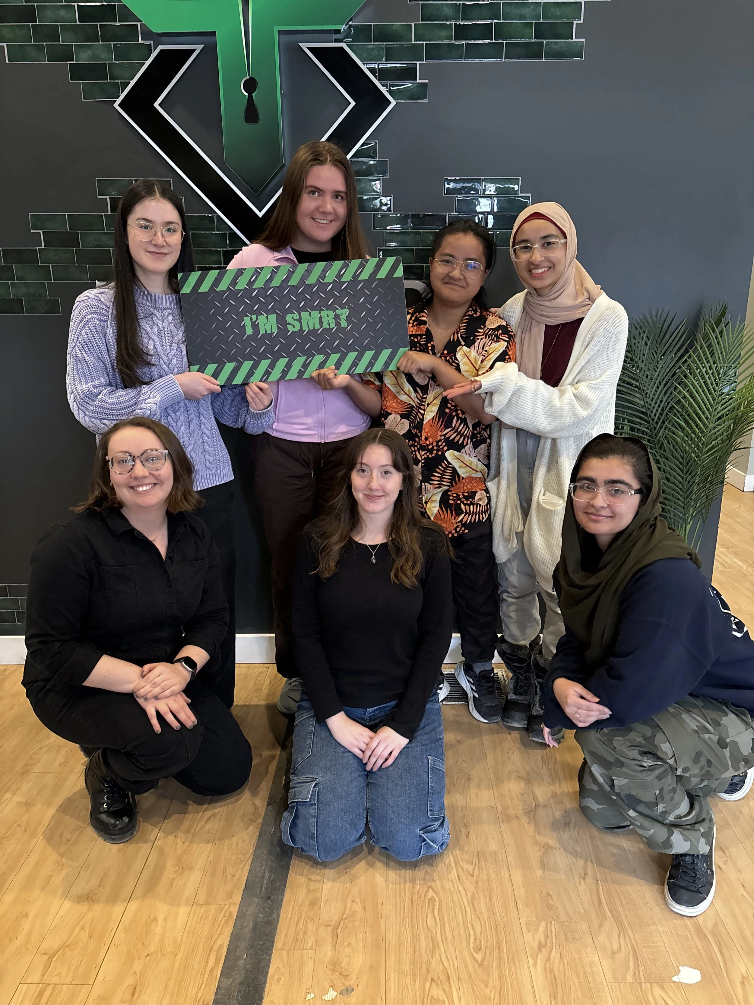 Lebenzon Lab Spring 2025 - Left to right, Bottom row: Jackie (Lab meeting baker), Maranda (Lab Tech, MSc to be), Rahma (Volunteer, potato planter extraordinaire); Top row: Zoe (Volunteer, PURE summer student to be), Alexandra (Volunteer, PURE summer