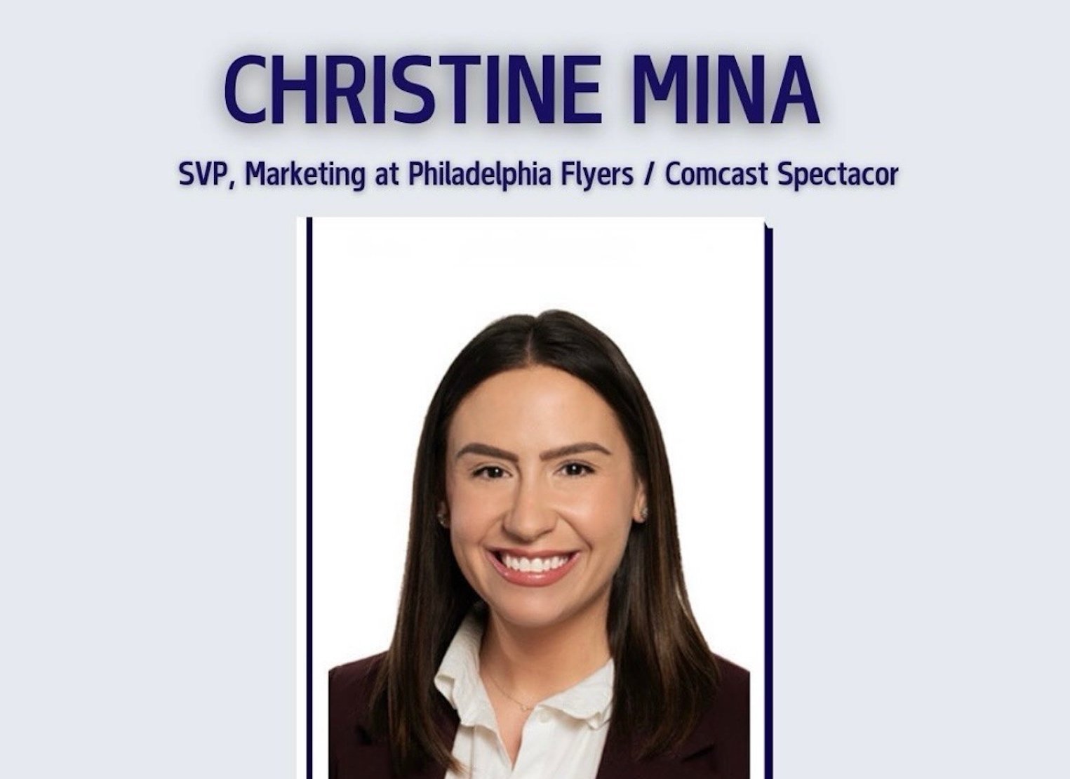 AWSM Welcomed Christine Mina to Share her Position with The Philadelphia Flyers