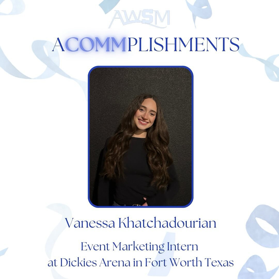 This weeks aCOMMplishment goes to @vanessakhatch for her new role with Dickies Arena as an Event Marketing Intern! 

Within this role, Vanessa will work closely with the marketing and sponsorship teams to enhance the visibility of Dickies Arena and c