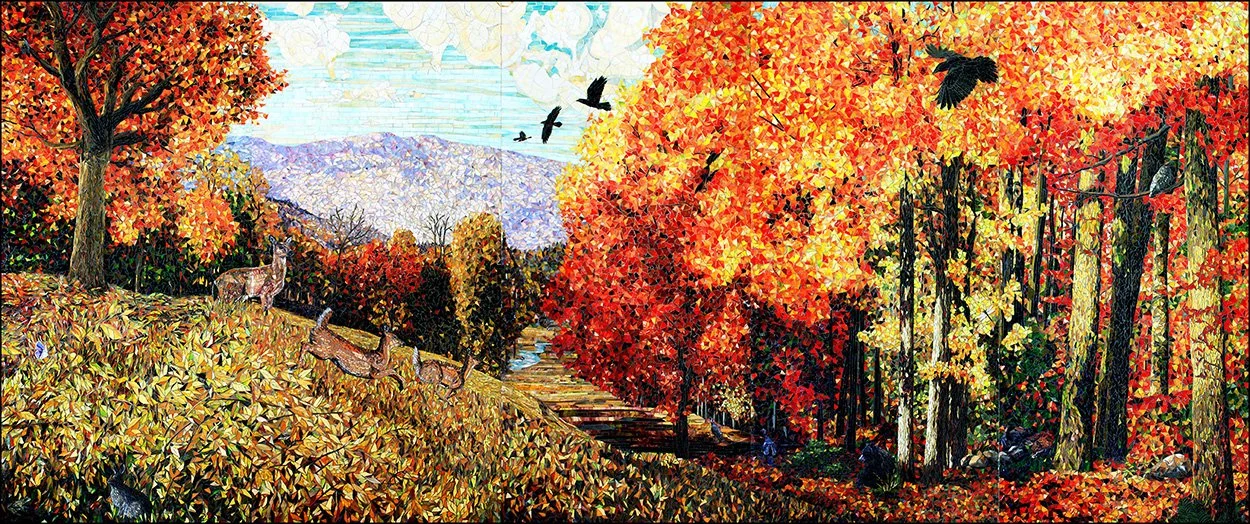 Into the Autumn Woods 7.5ft x 18ft Artprize 2014 Top Ten People's Choice award  