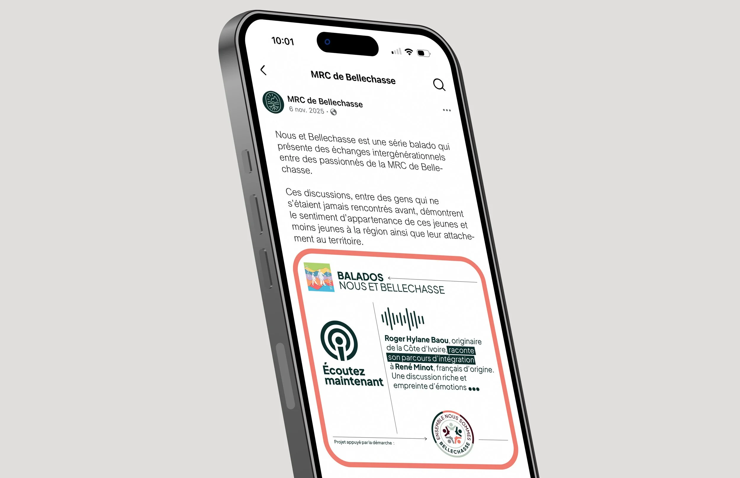 Réalisation du logo de la  Politique d’accueil et d’intégration des nouveaux arrivants «Ensemble nous sommes Bellechasse» pour la MRC de Bellechasse