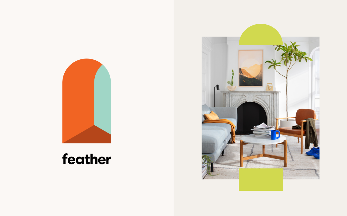Brand identity for FEATHER