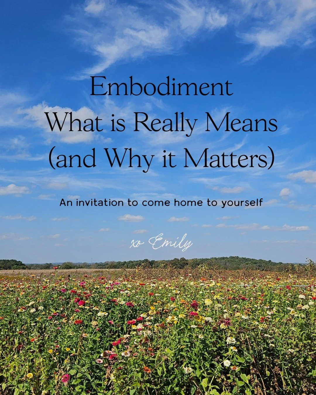Embodiment isn&rsquo;t about escaping your thoughts or reaching some perfect state of calm.

It&rsquo;s about being with yourself, your thoughts, emotions, and body sensations, with curiosity and compassion. 💛

When you connect with your body in thi