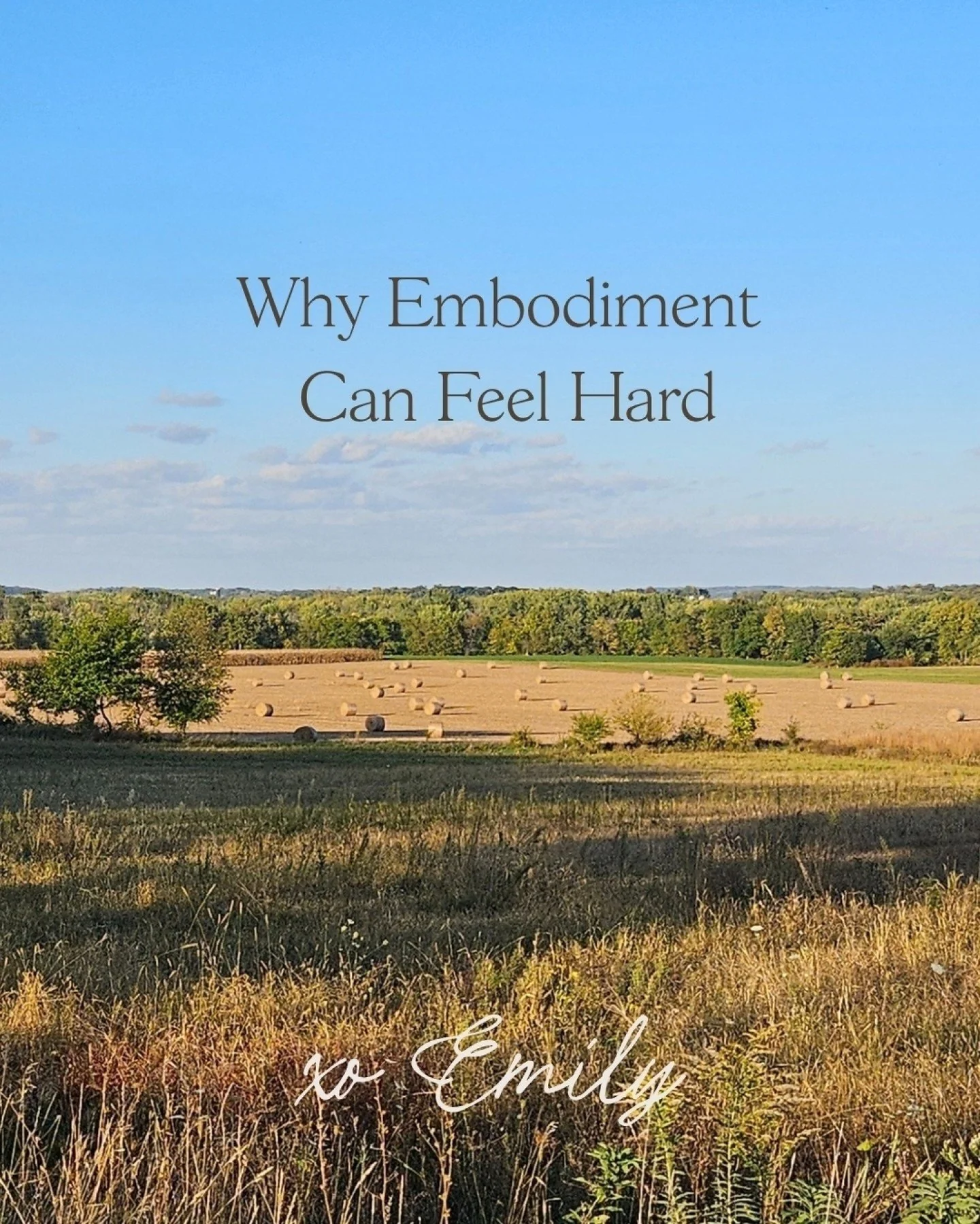 If embodiment feels challenging&mdash;you&rsquo;re not doing it wrong. 💛

You&rsquo;ve been conditioned away from your body. It&rsquo;s natural that reconnecting takes time.

Start small: pause, breathe, and notice one sensation in your body right n
