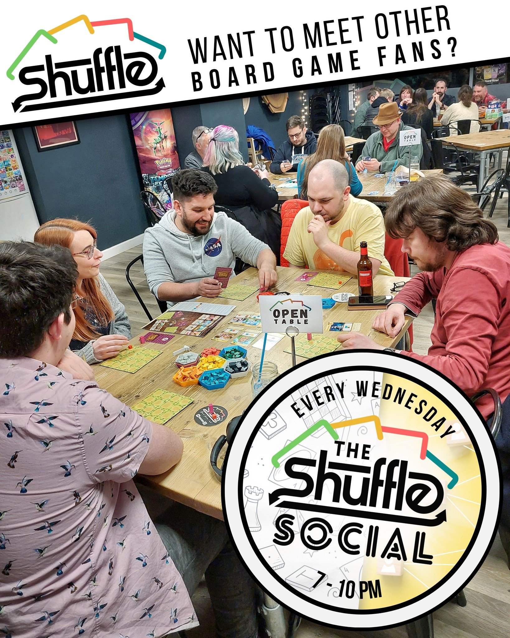 New to the Bury St Edmunds area? 🙋&zwj;♀️ Looking to meet new people? 🙋&zwj;♂️ Want to play board games with friendly folks who love games as much as you do?🙋🏾 If you answered &quot;Yes!&quot;, why not come along to The Shuffle Social every Wedne