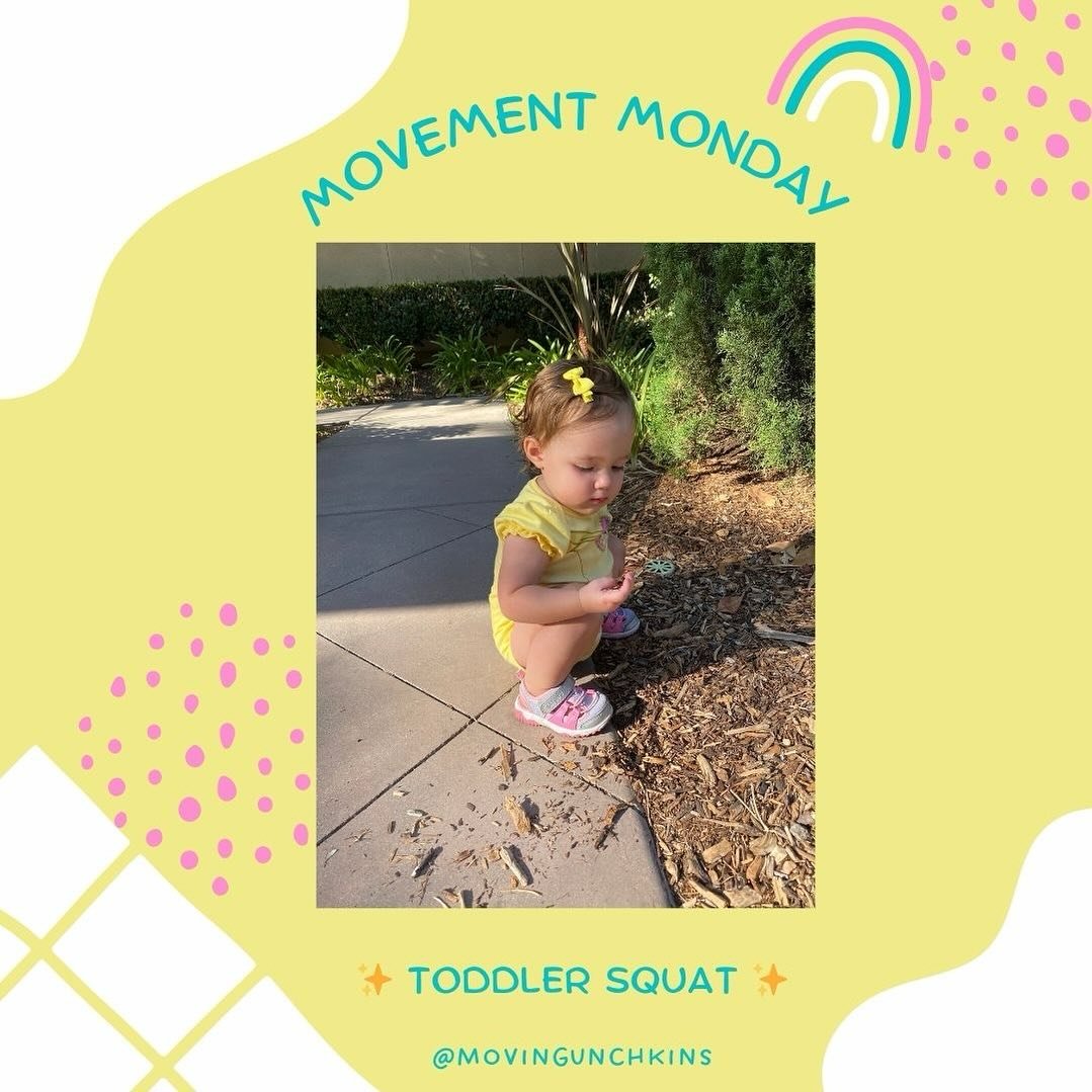 My baby is walking, now what? 🧐

Get your baby squatting! The &ldquo;toddler squat&rdquo; position is one of my favorite positions for babies to play in! Getting in and out of this position helps to:

✅ Strengthens glutes and quads while dropping do
