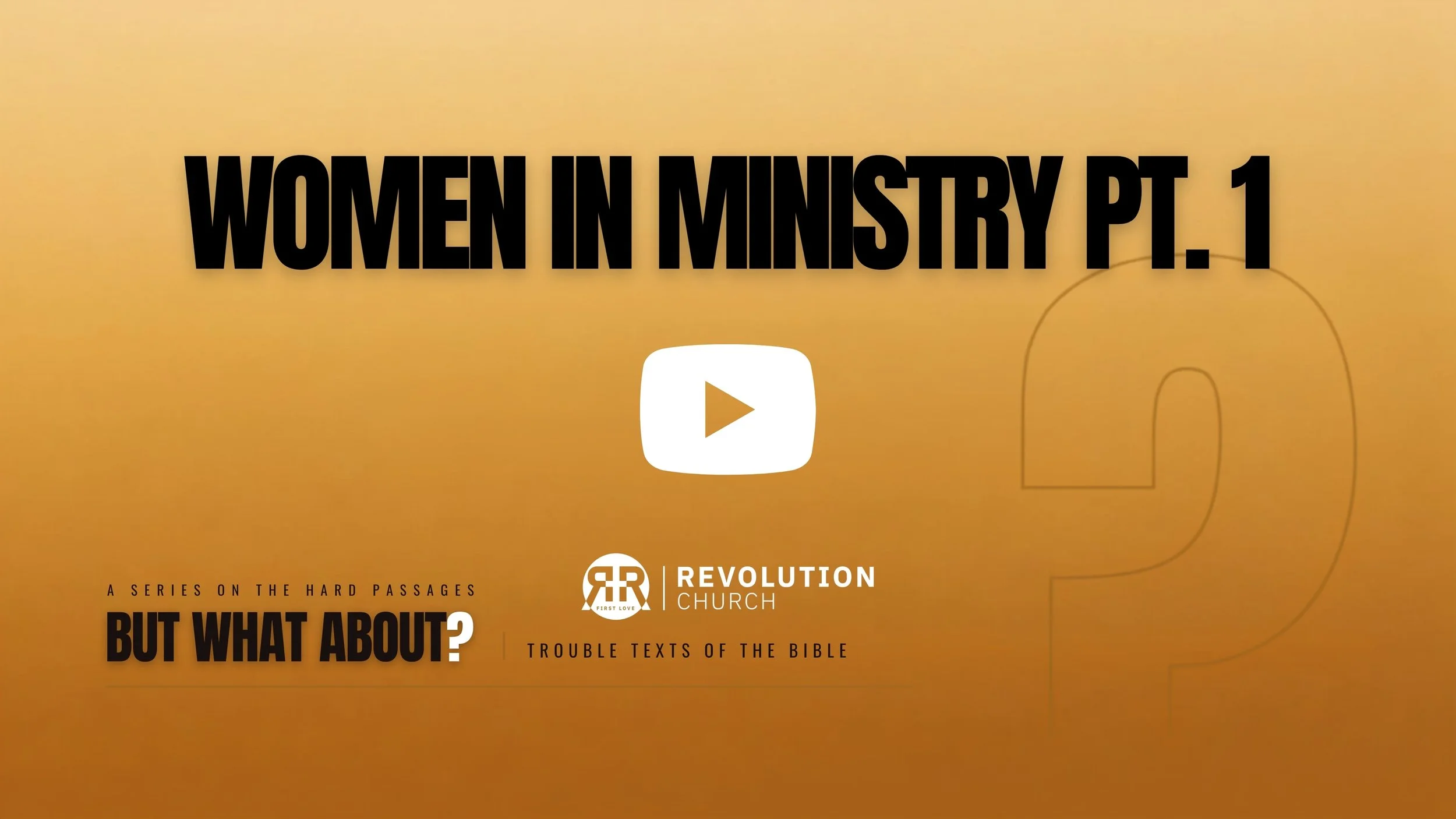Women in Ministry Pt. 1