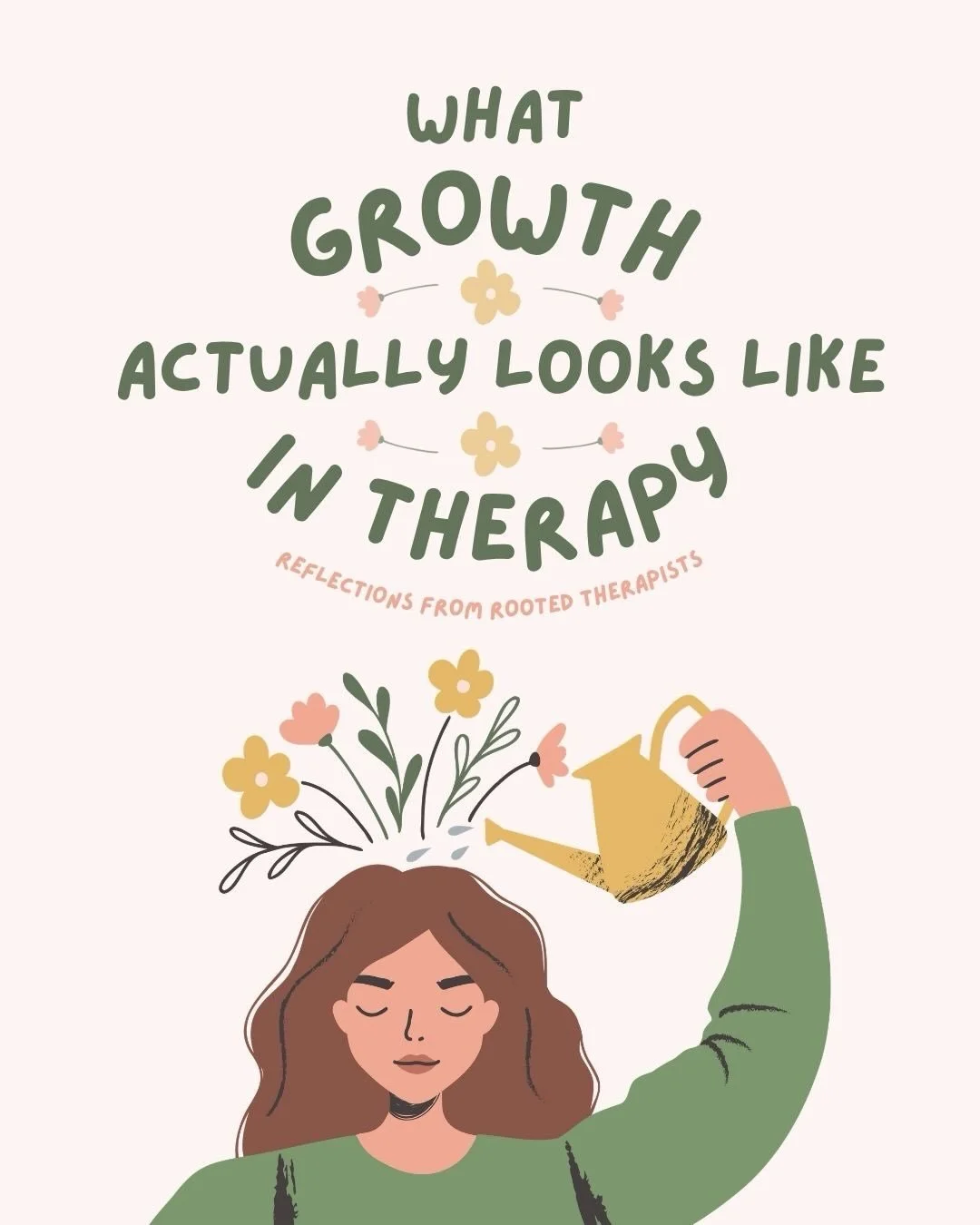Growth in therapy doesn&rsquo;t follow a straight line. 〰️
There&rsquo;s no one way it&rsquo;s supposed to look.
👉These reflections are drawn from Rooted therapists and the growth we have the privilege to witness. 
#GrowthInTherapy #MentalHealthMont