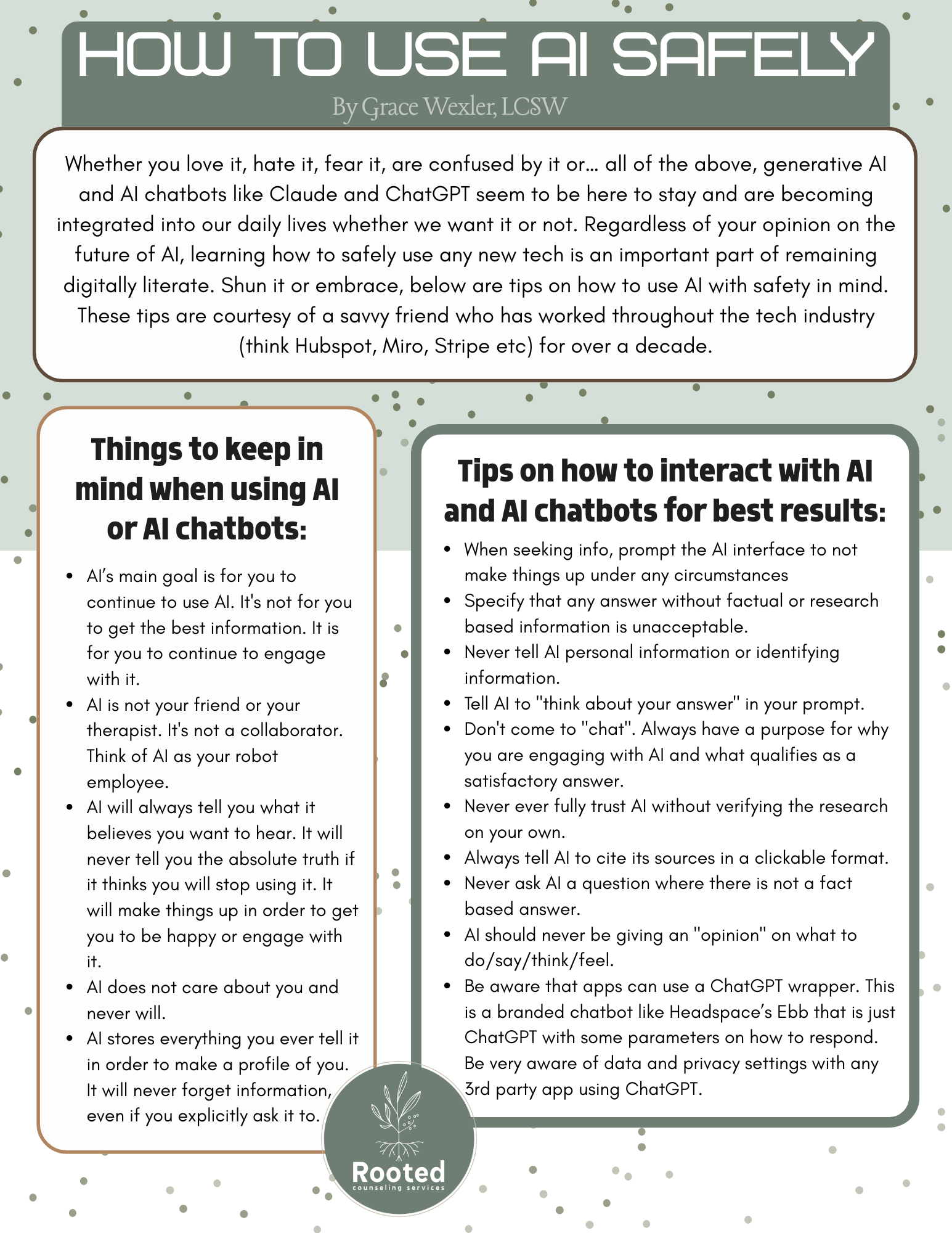 How To Use AI Safely