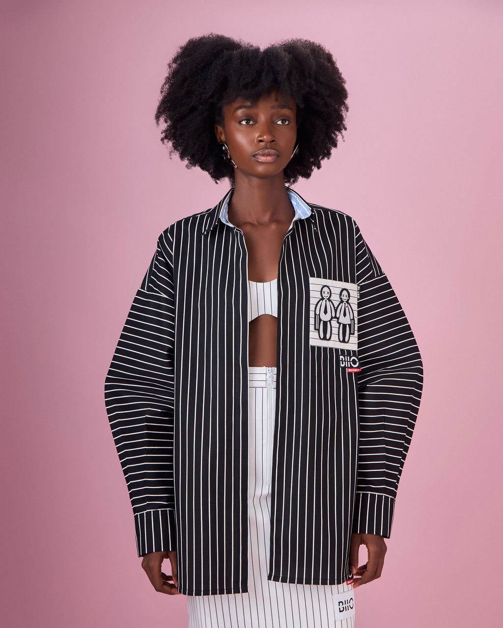 Oversized Black Stripe Shirt
