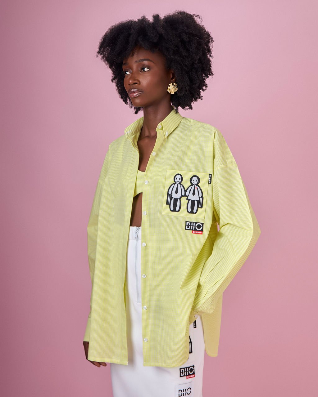 Oversized Green Gingham Shirt