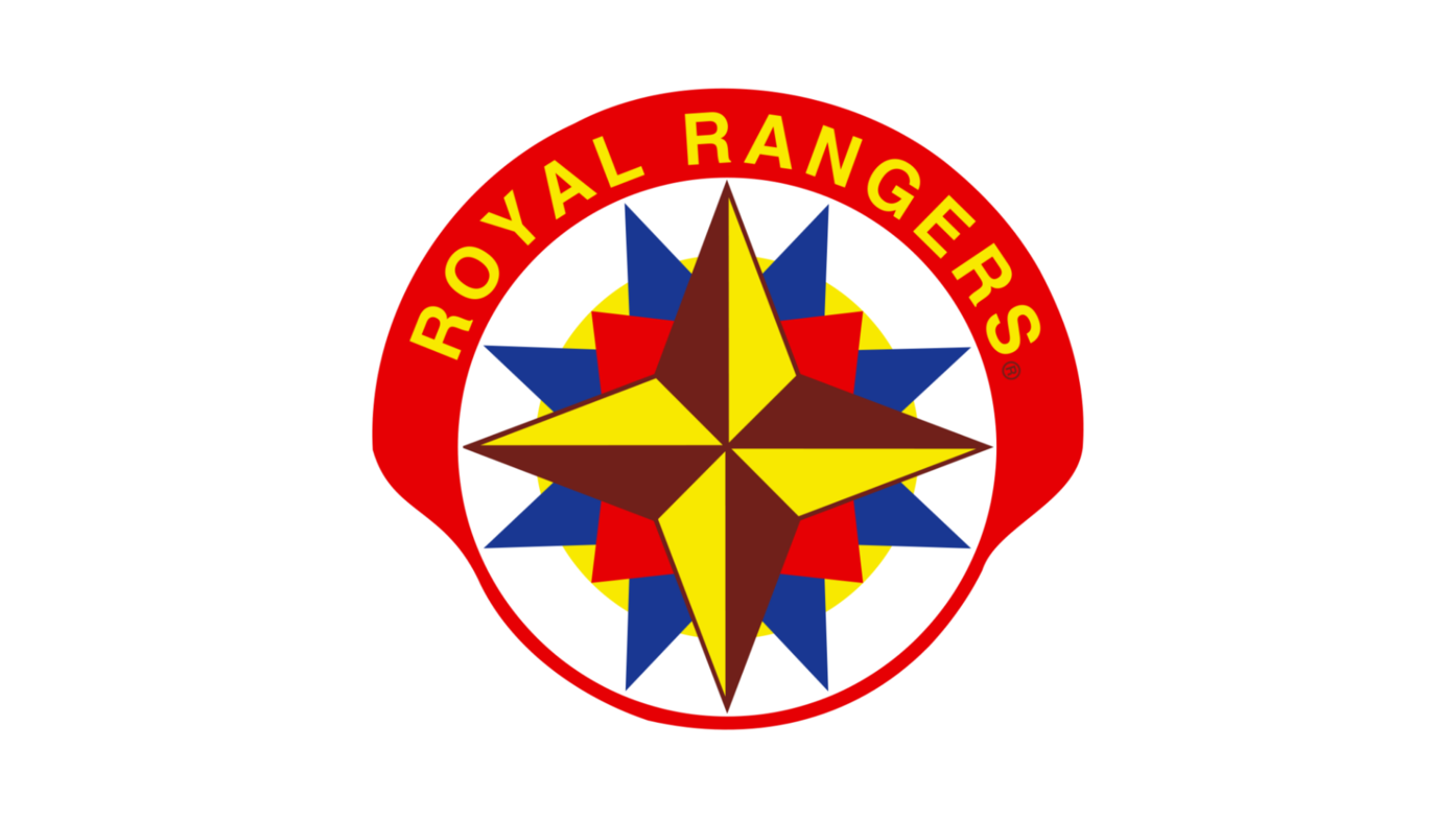 Royal Rangers logo with a star compass in the middle of a red circle