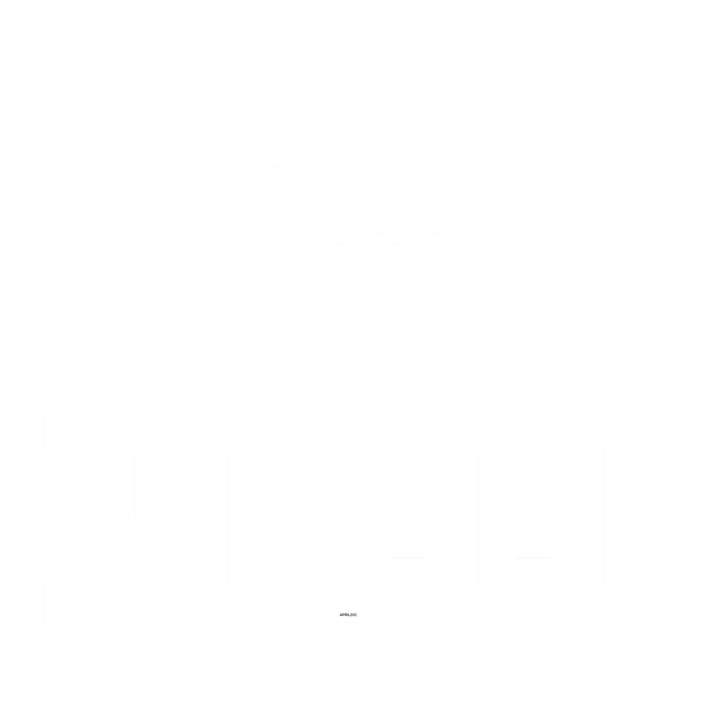 Gray logo with two stylized stripes above the word 'NOCCO' in a bold, block font.