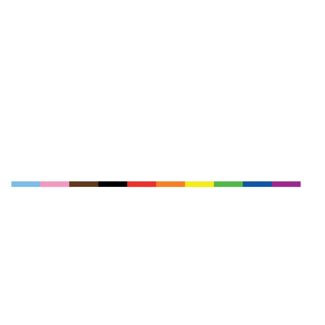 PRIDELTICS logo with rainbow-colored bar below the text on a black background.