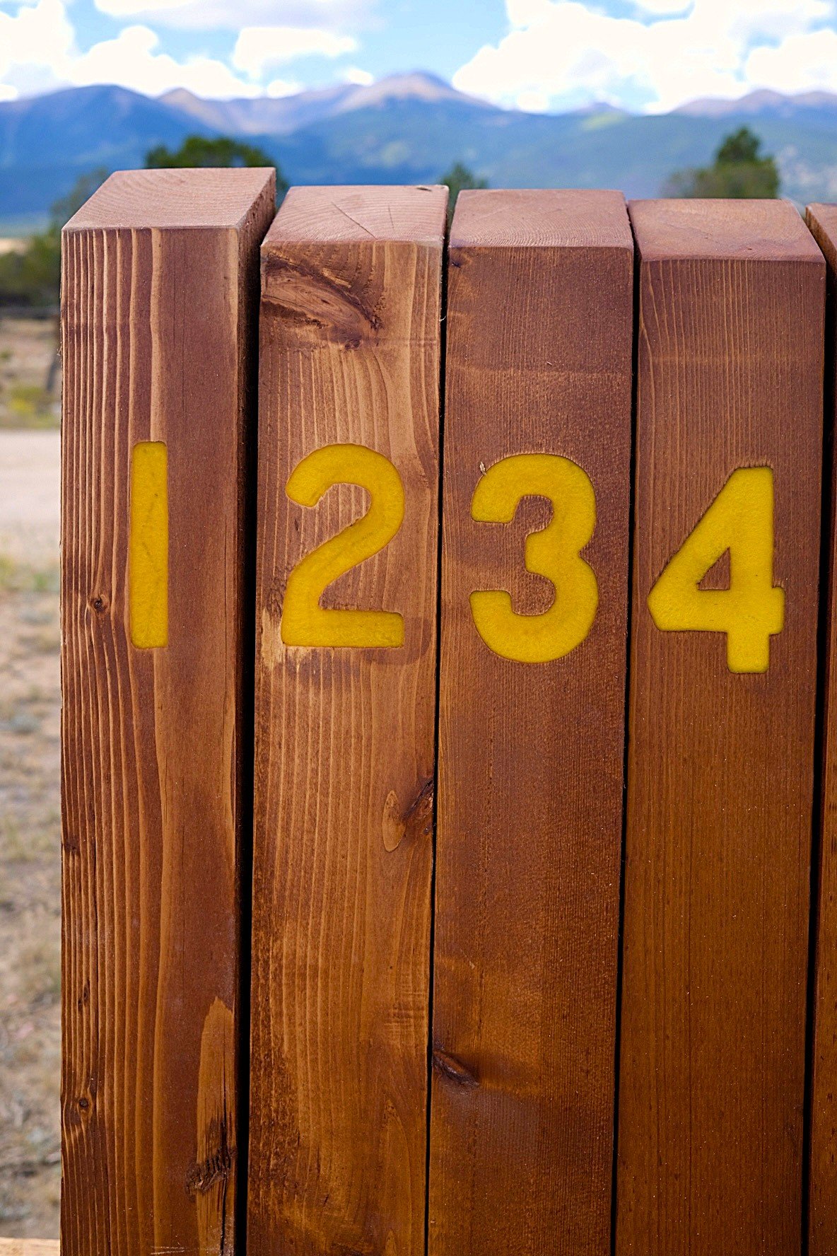 Cedar Campsite Posts with Epoxy Lettering @ Leadville Ranger District