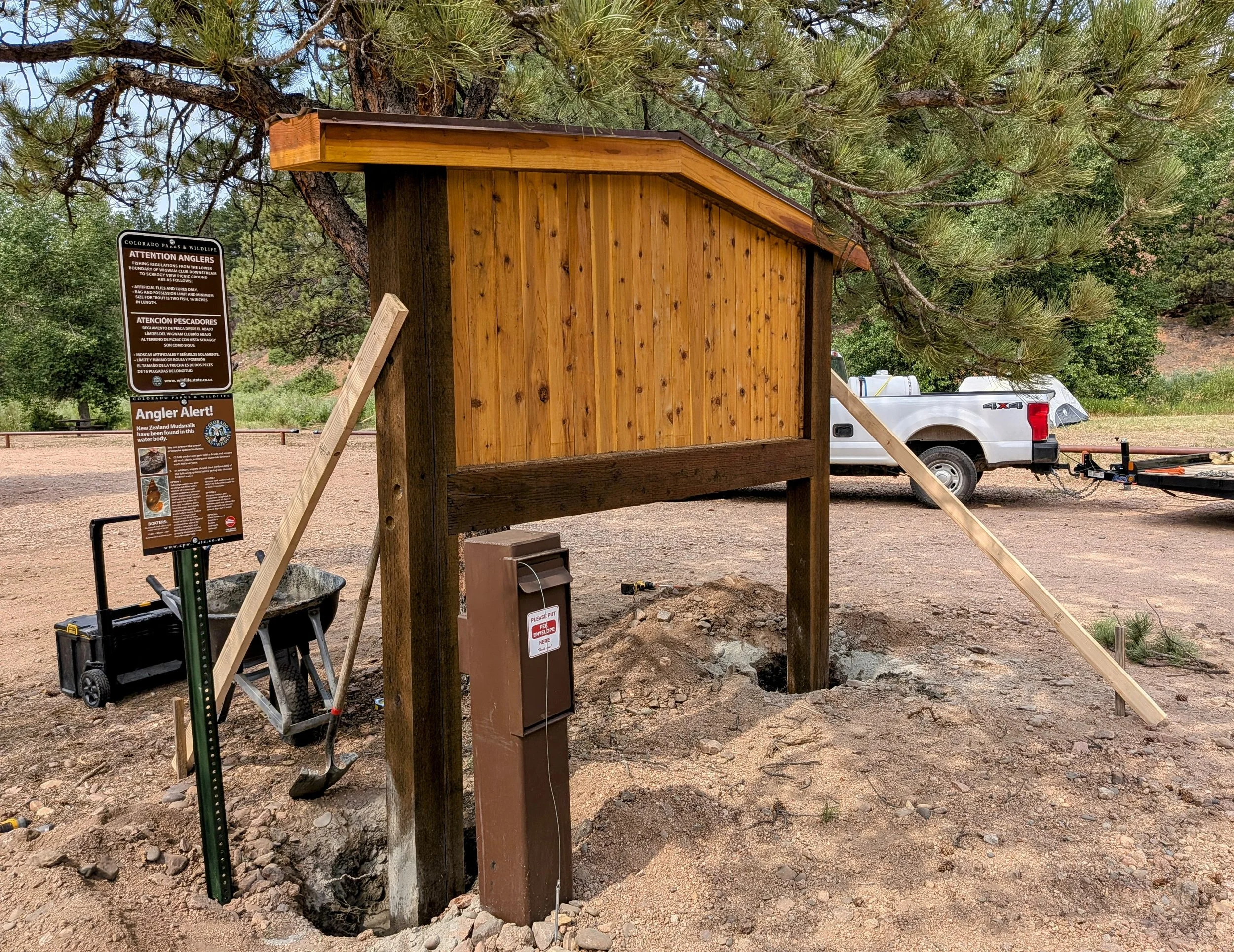 Fee Station w/Roof @ Meridian Campground, Pike National Forest