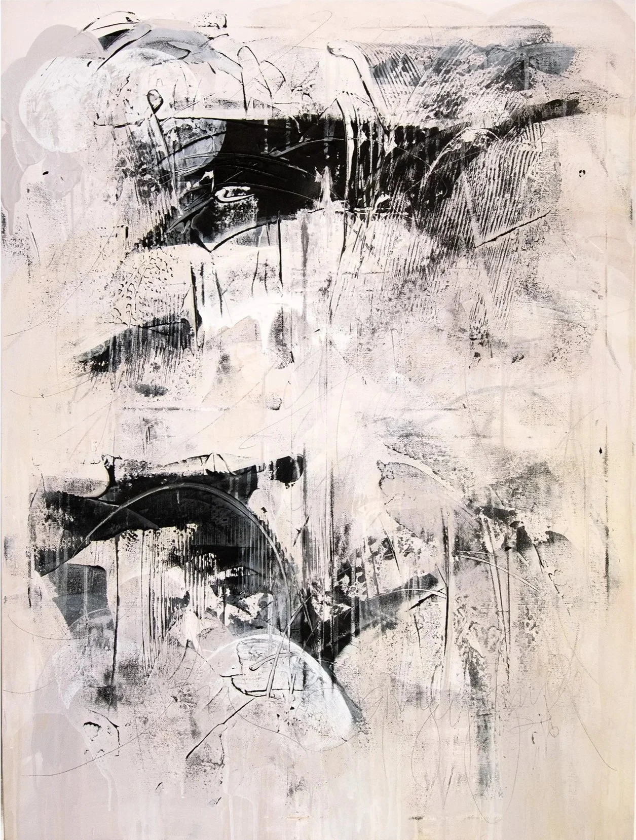 Coalesce #5-C46-4 Acrylic on Canvas 40x30"