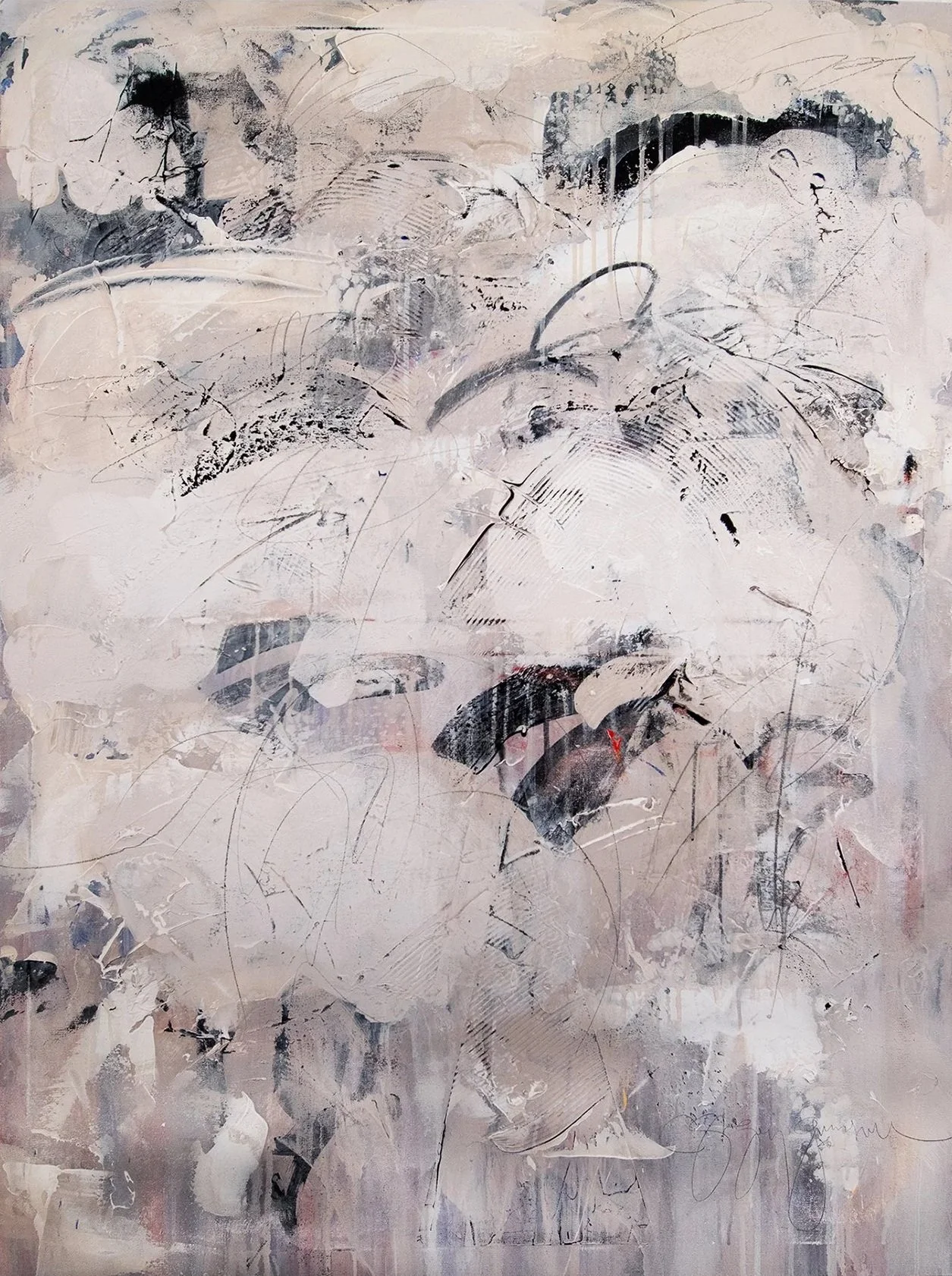 Trading Fours to a Vamp #5-C46-2 Acrylic/Collage on Canvas  48x36"