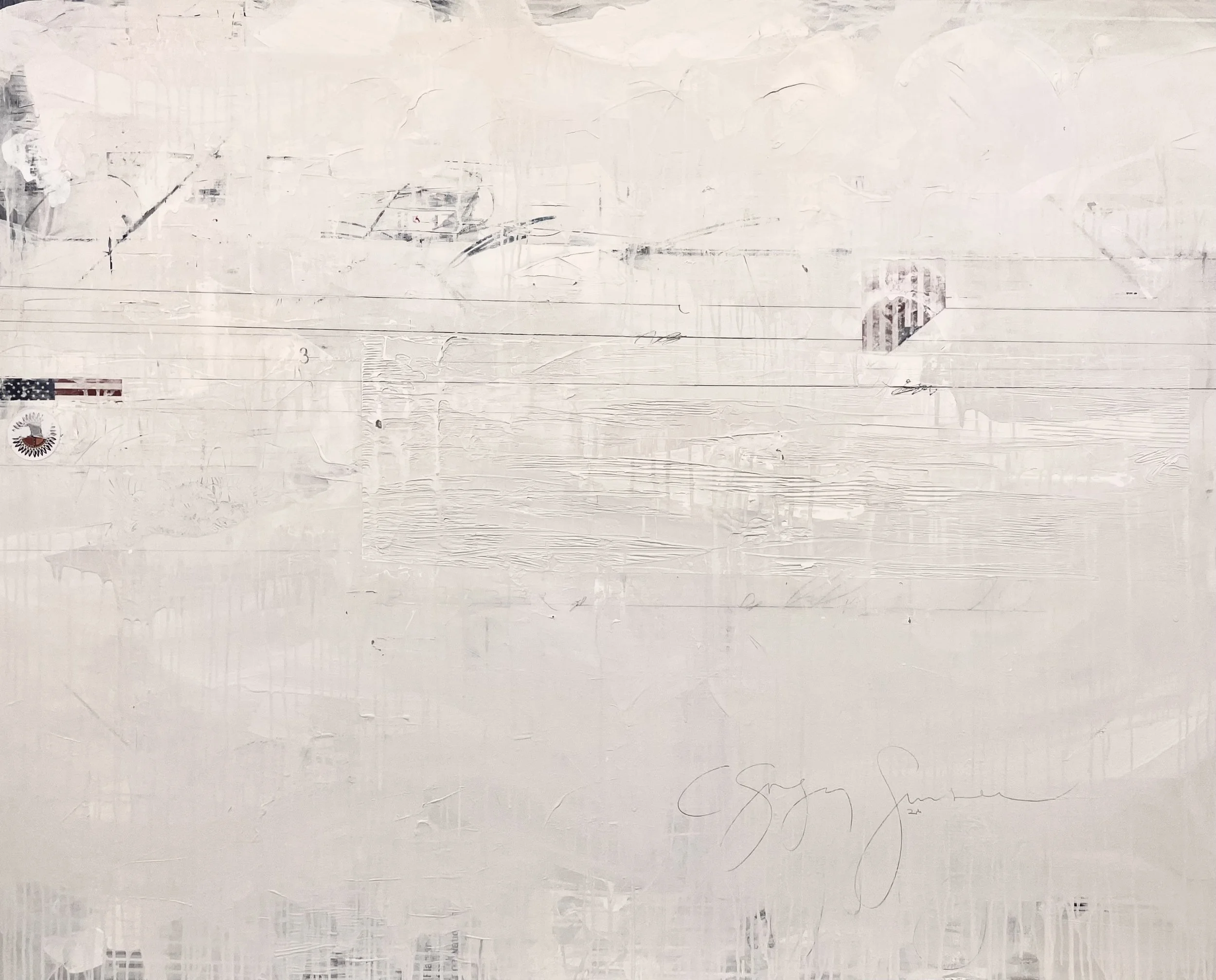 #9-C46-4 Acrylic/Collage on Canvas 48x60"  $8,000