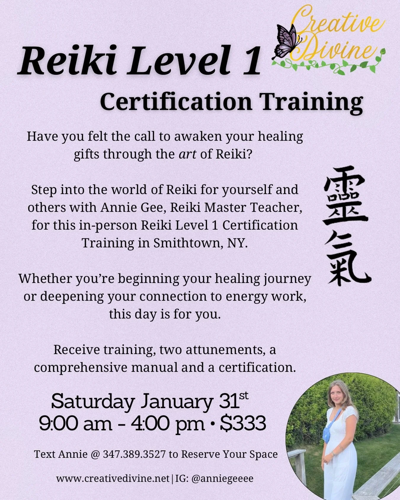 Have you felt the call to awaken your healing gifts through the art of Reiki? 🌿

Reiki, which means &ldquo;universal life force&rdquo; energy, is a natural form of healing that originated in Japan. The Reiki system, a gentle &ldquo;laying-on&rdquo; 