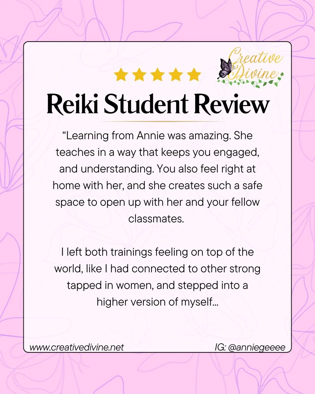 Teaching Reiki is about so much more than just learning a practice to me. 🌿🤲🏻✨

My intention is always to create a grounded, safe, welcoming space where students feel supported, connected, and confident in their abilities. Through hands-on practic