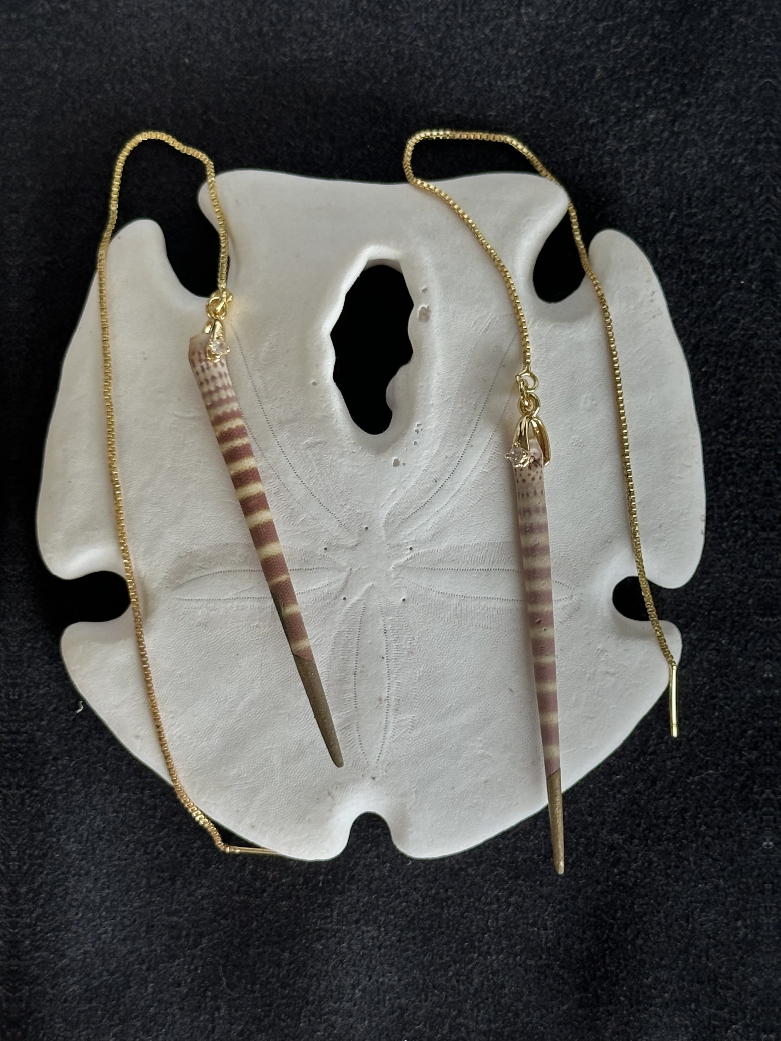 Sea Urchin Threader Earrings