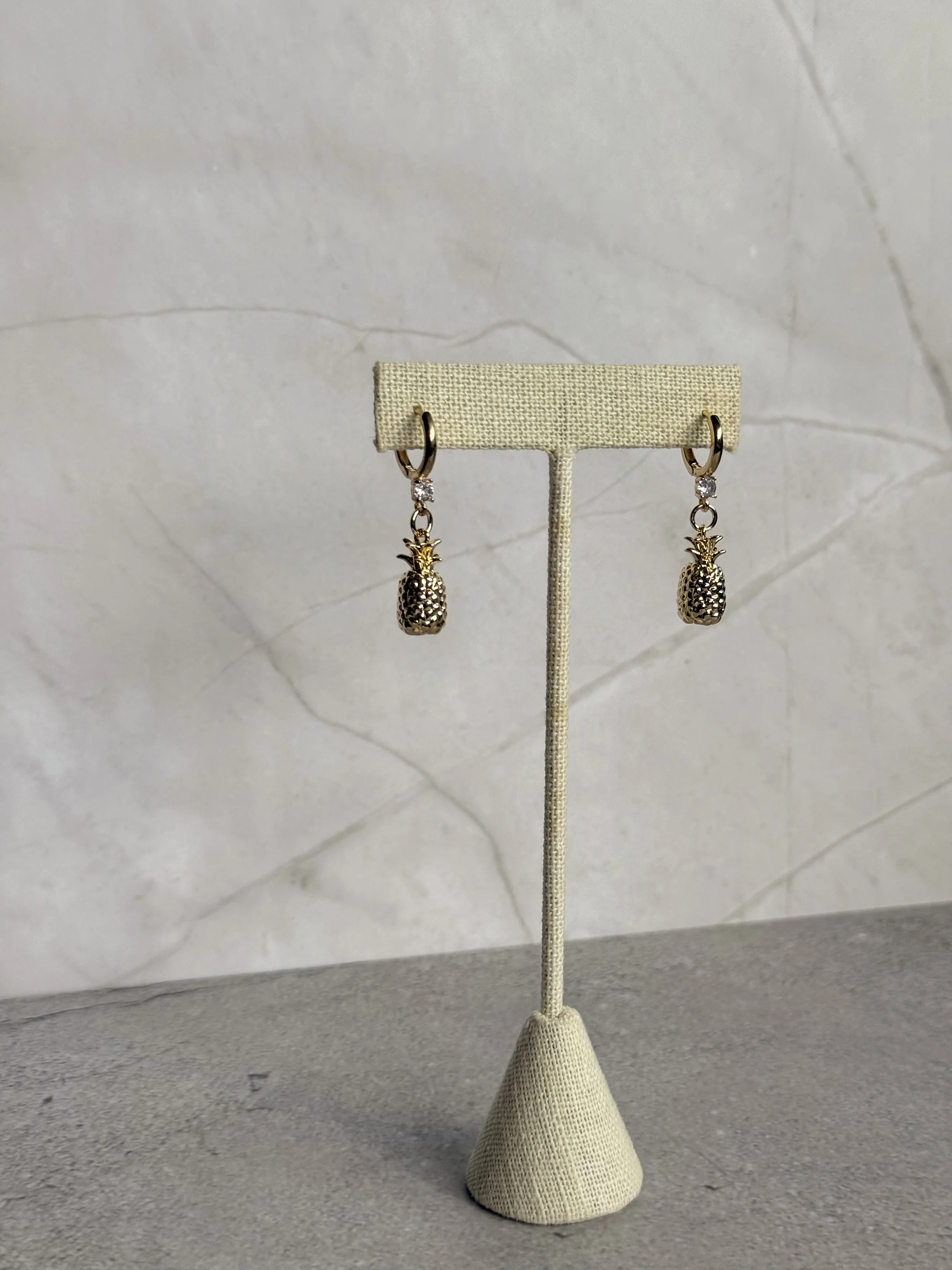 Golden Pineapple Earrings