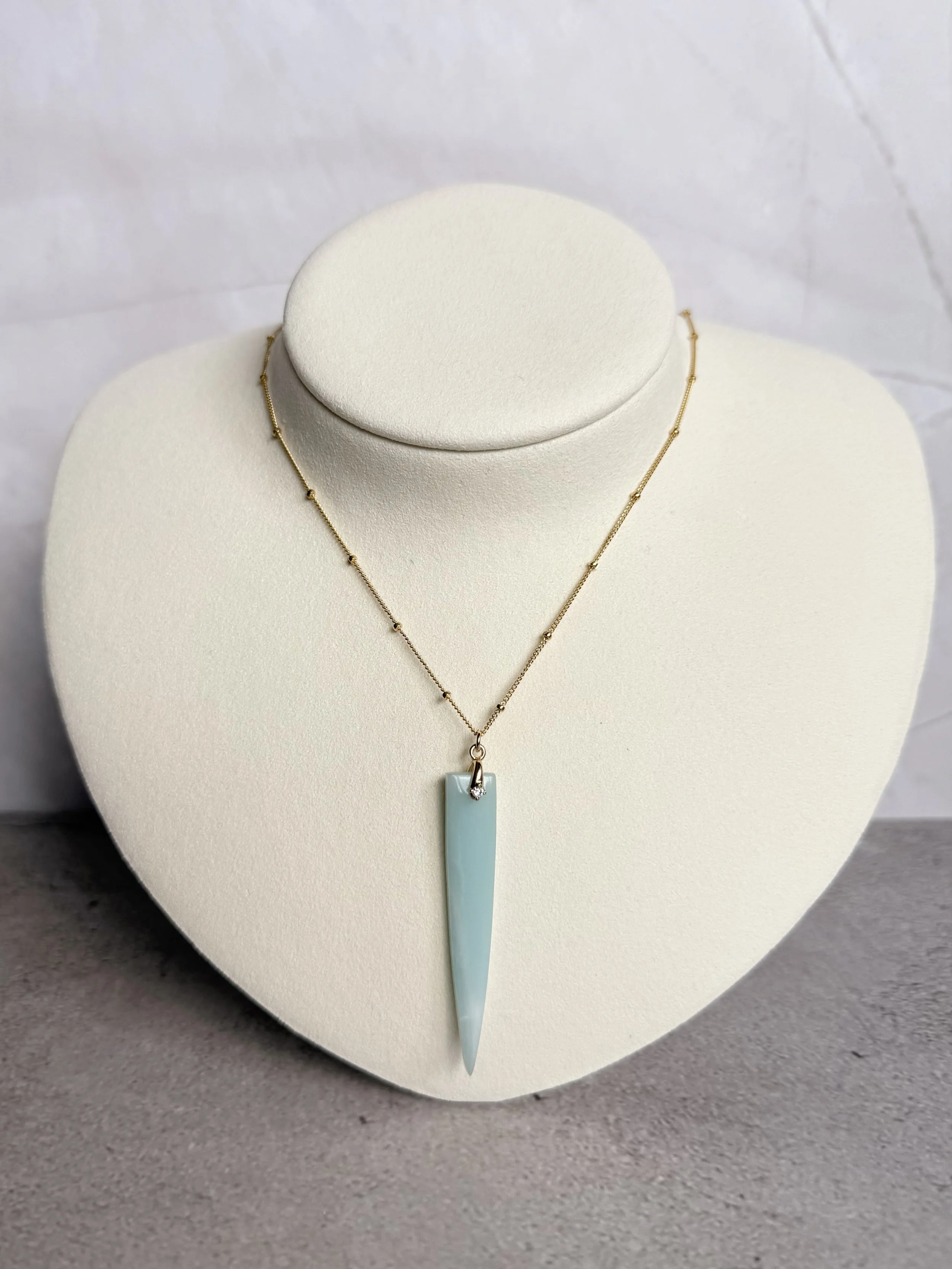 Amazonite Spike Necklace