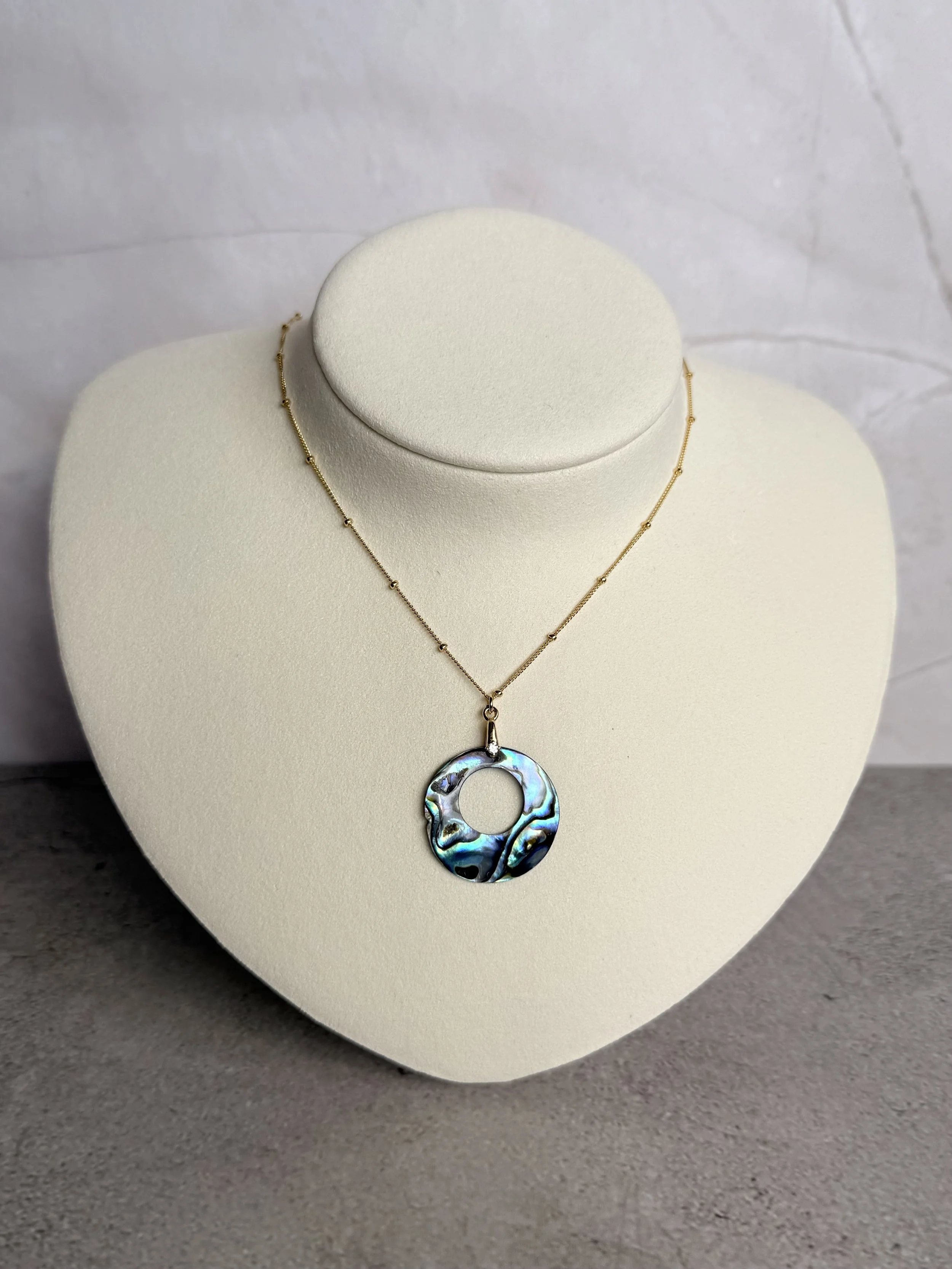 Abalone Hoop Necklace