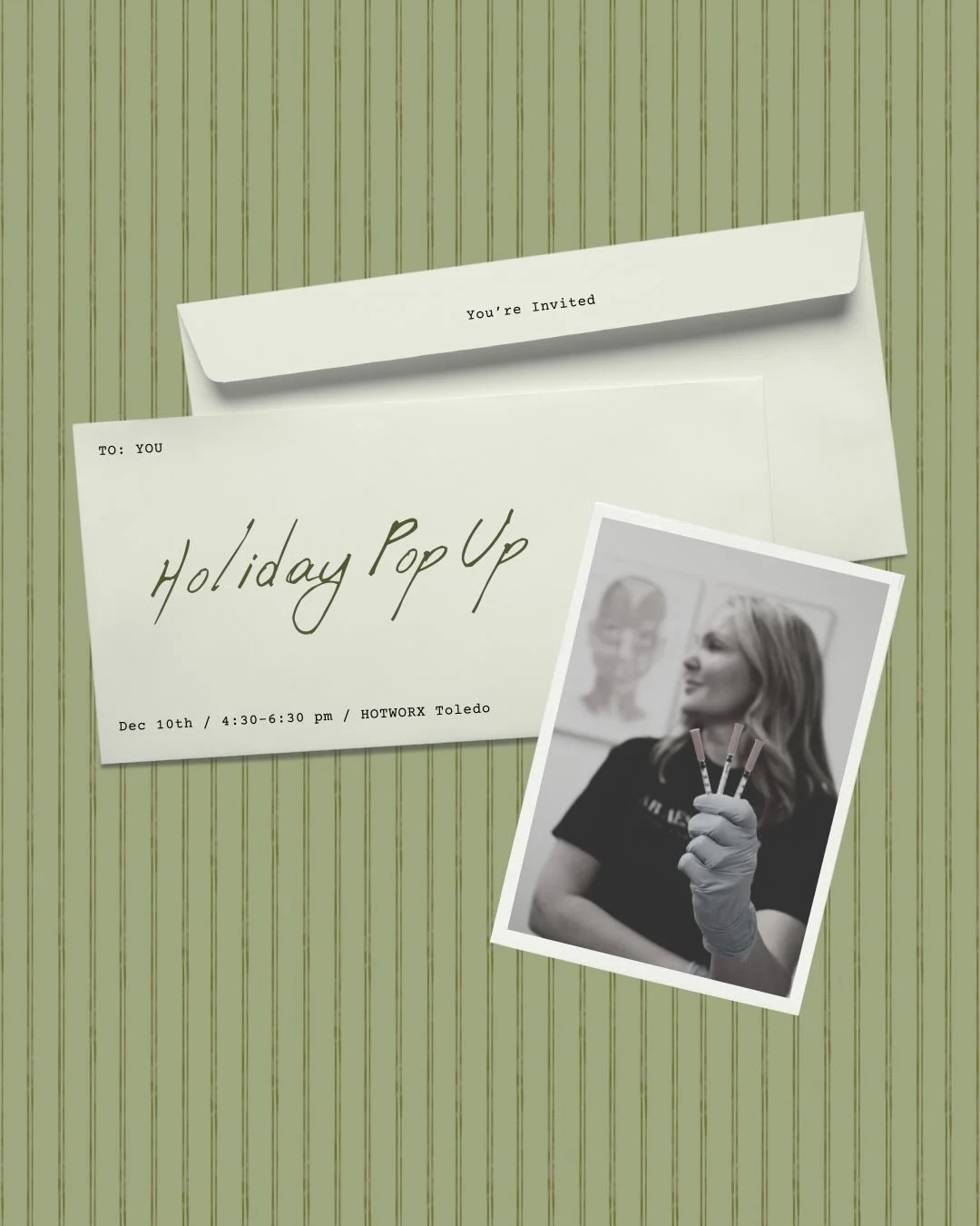 Popping up at @hotworxtoledo this Wednesday! Get your  vitamin B12 or immunity shots to feel your best this holiday season 🤍