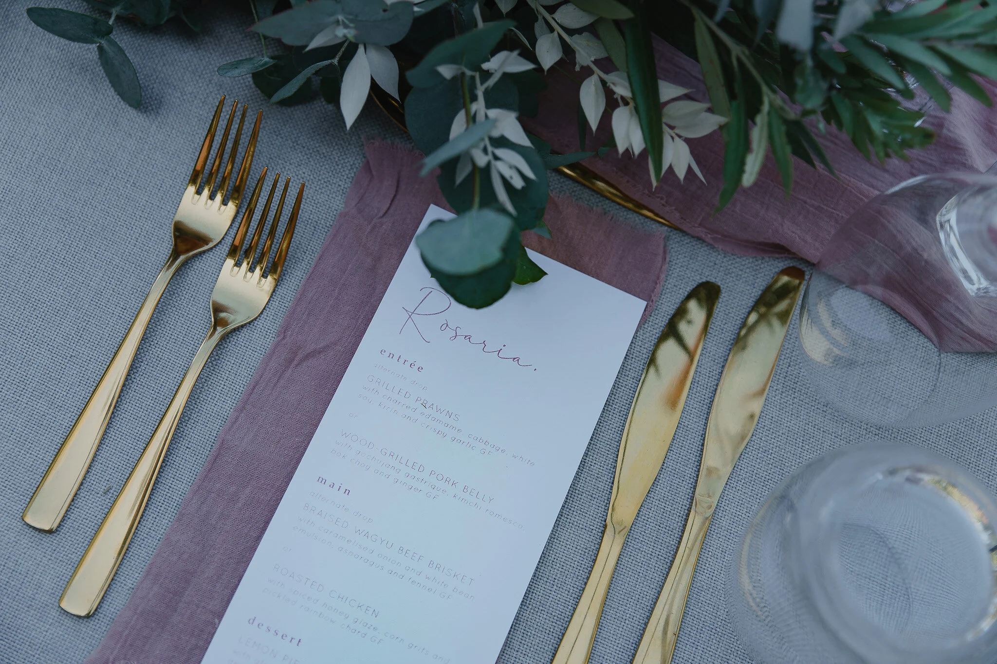 gold cutlery