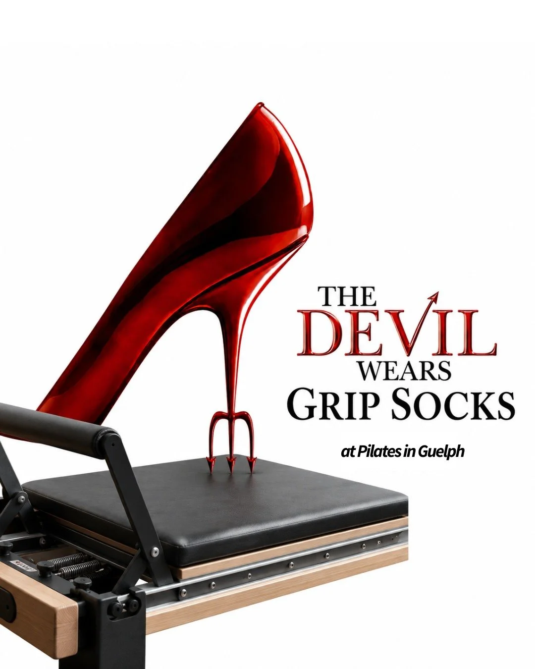 The Devil wears Prada. We wear grip socks. 😈

At Pilates in Guelph, grip socks are our version of a power move they keep you stable, safe, and fully connected while moving.

They aren't mandatory but we recommend them for class.

Forgot yours? No st