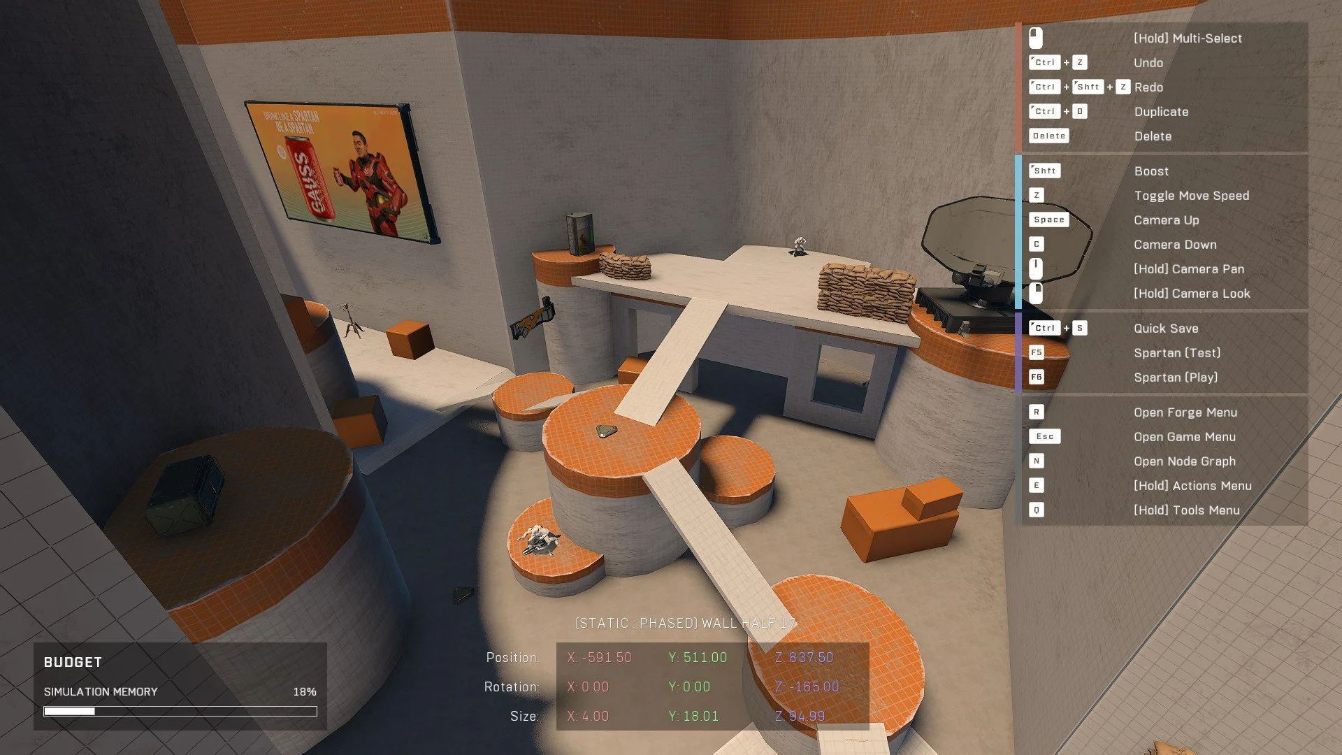 The "Mangler Area", now reborn as what I call "the Castle". I still wanted it to be a second arena like the "Square Area" but playtesters were still attached to the Square Area.