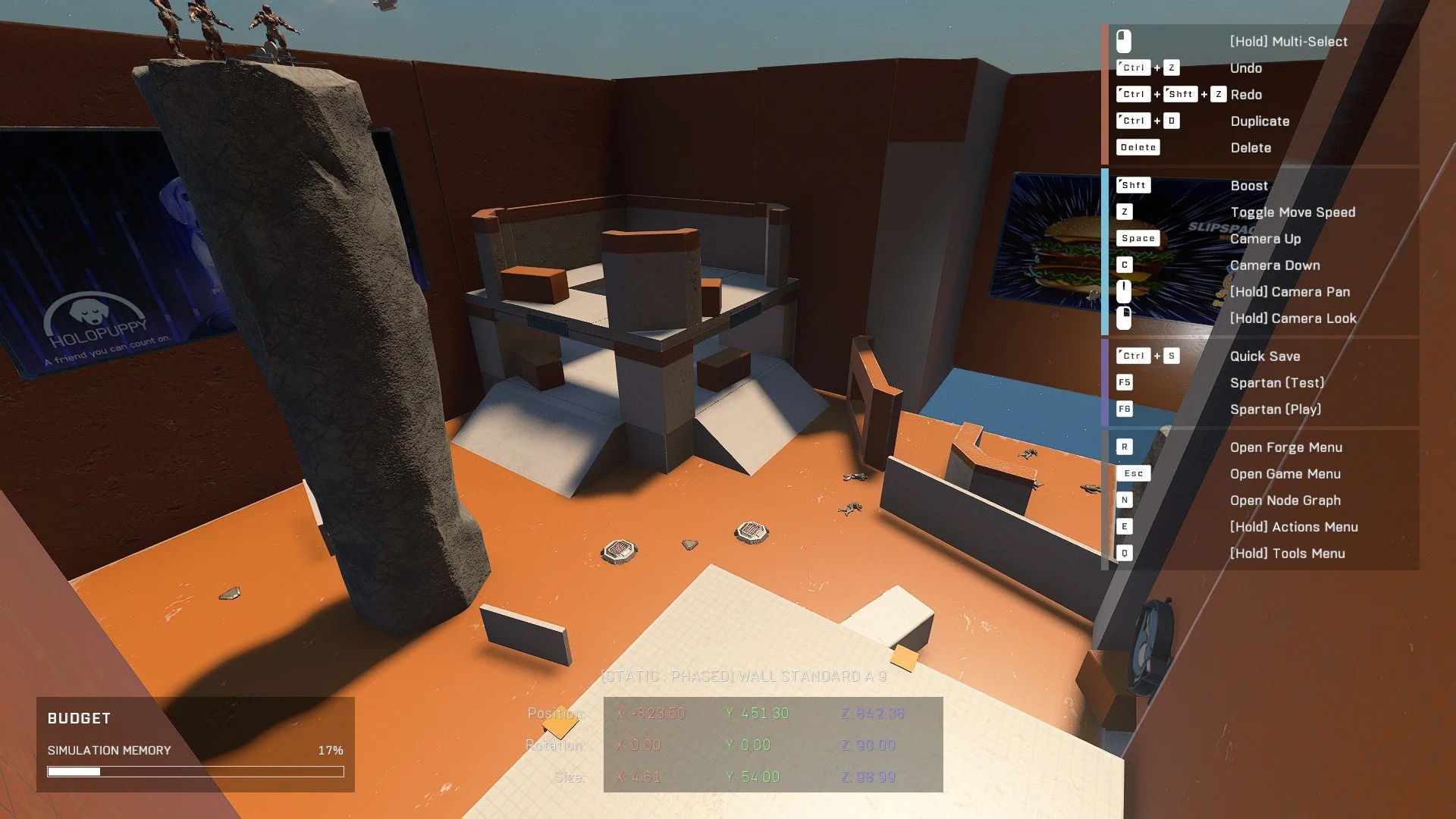 The first iteration of the "Square Area". This was the most popular area of the map that playtesters would frequently skirmish in.