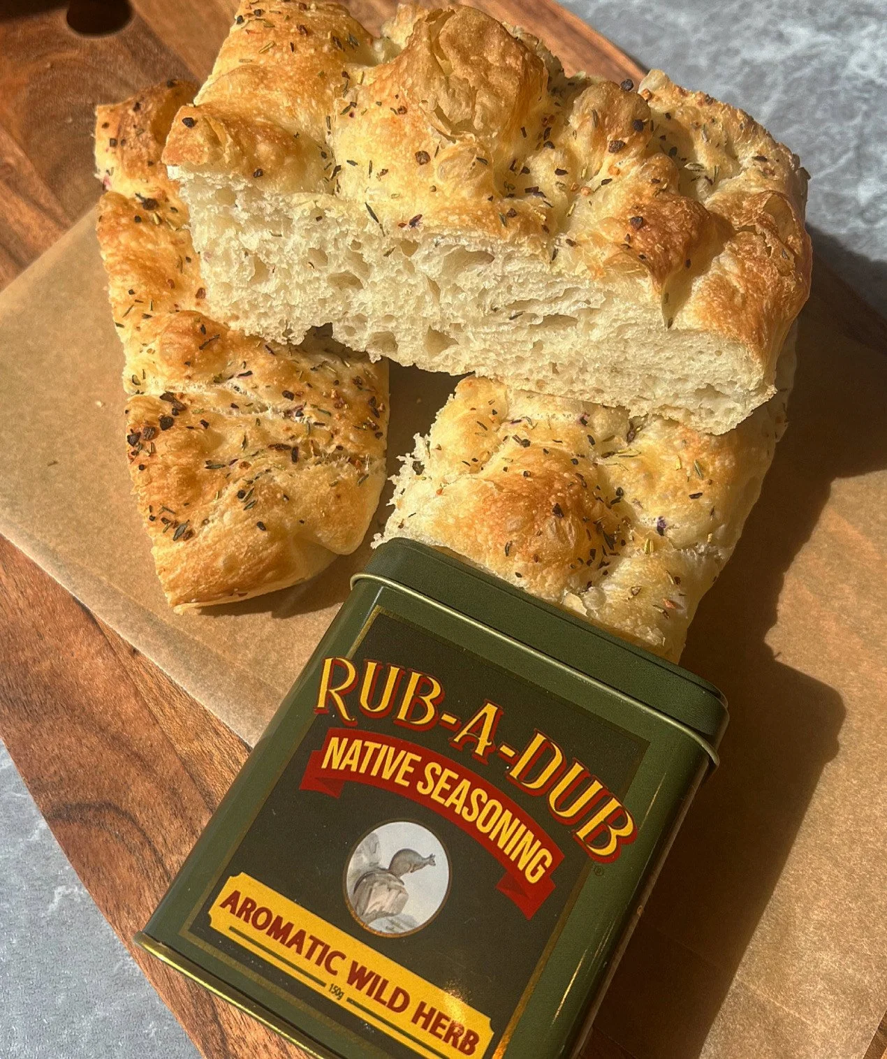 AROMATIC WILD HERB CRUSTED FOCACCIA