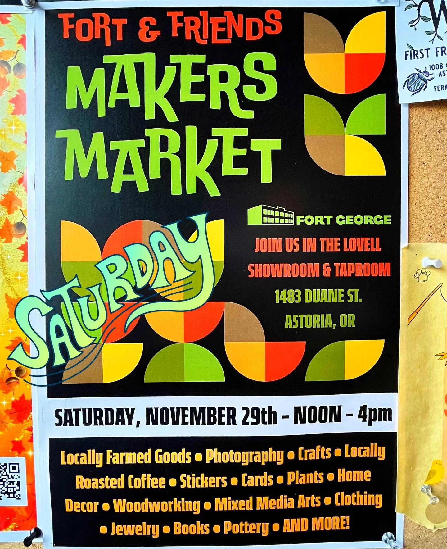 I am thrilled to once again participate in the Fort and Friends Makers Market, THIS SATURDAY NOVEMBER 29th at Fort George Brewpub in their Lovell showroom AND taproom. I will be featuring my sew on pockets made of repurposed textiles, scrappy brooche