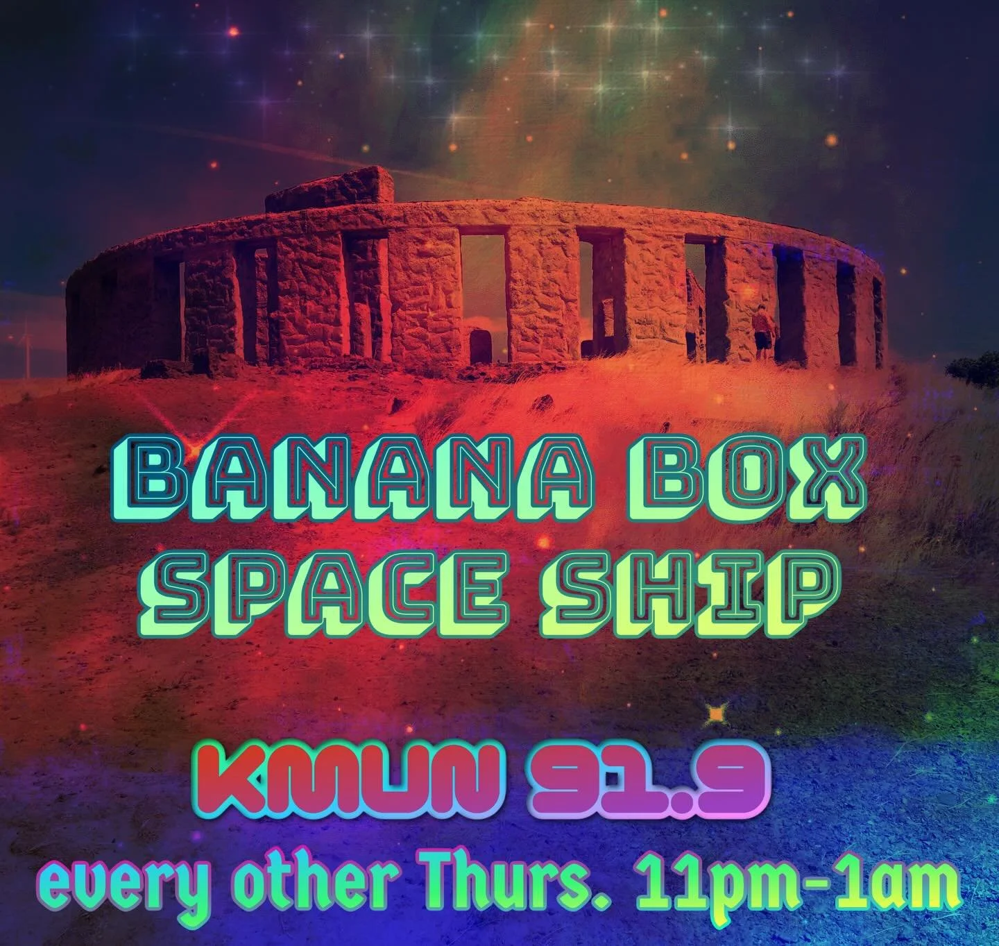 TONIGHT! A perfect balance of sentimentality, high strangeness, and danceability; we once again present to you an episode of Banana Box Spaceship. Airing 11pm to 1pm on 91.9 KMUN @kmun91.9 or stored in the archives on the KMUN website for two weeks f