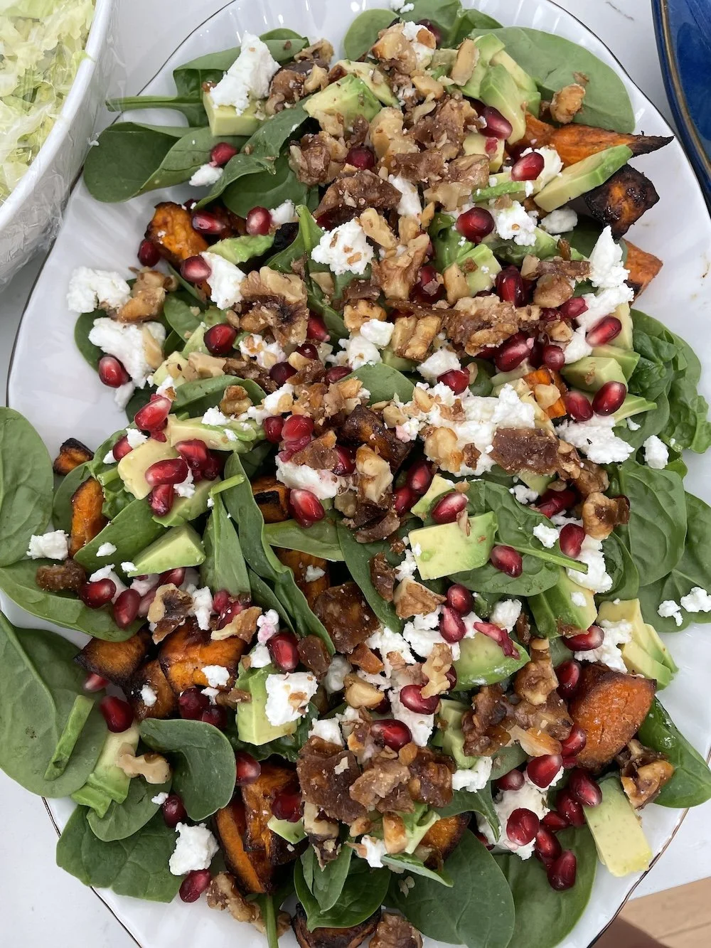 Roasted Sweet Potato Salad with Candied Walnuts &amp; Pomegranate