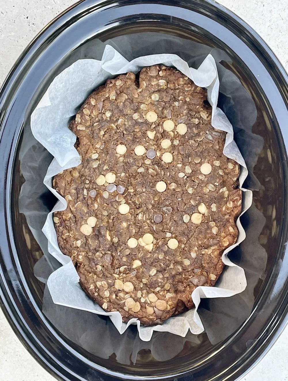 Slow Cooker Anzac Slice (with a Choc Chip Twist)