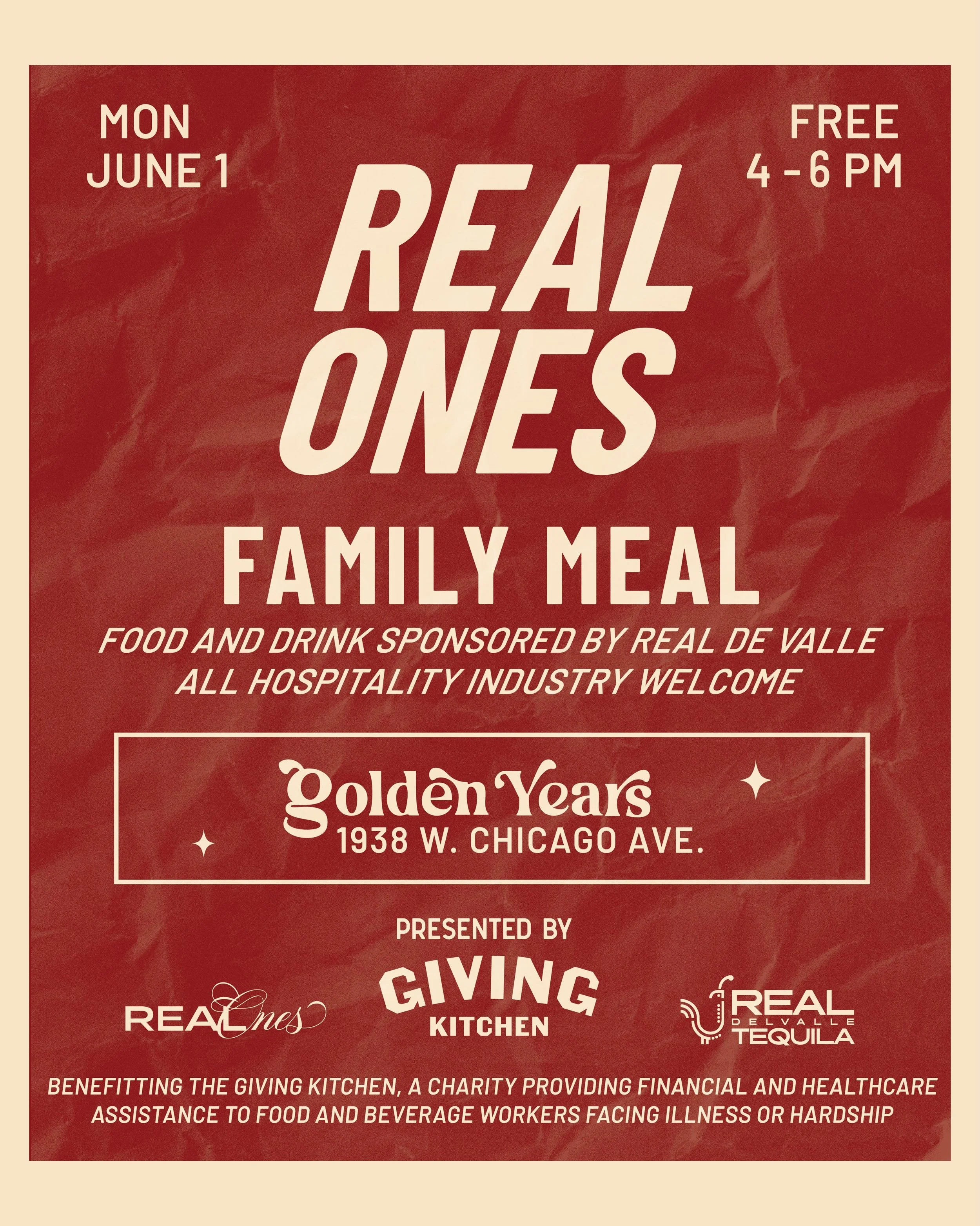 Calling all industry friends!

This Monday from 4-6pm
@realdelvalletequila is buying you a meal!

Don&rsquo;t forget, Monday means half off drinks for industry!

#chicagococktailbar #cocktails #neighborhoodbar #westtownbar #familymeal